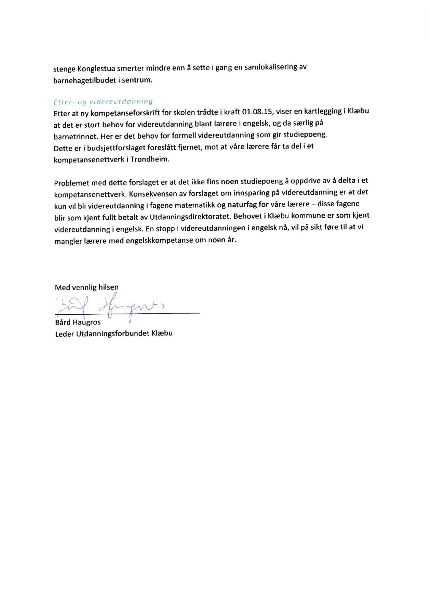 Klæbu Kommune, TRKO/KK/04-UO/L008: Utvalg for oppvekst - Møtedokumenter, 2017, p. 56