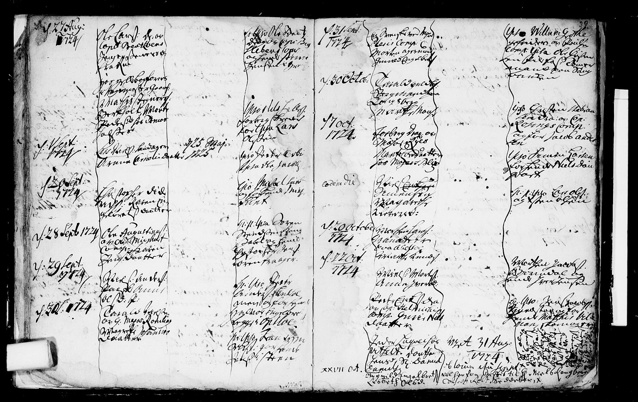 Aker prestekontor kirkebøker, SAO/A-10861/F/L0003: Parish register (official) no. 3, 1723-1731, p. 38-39