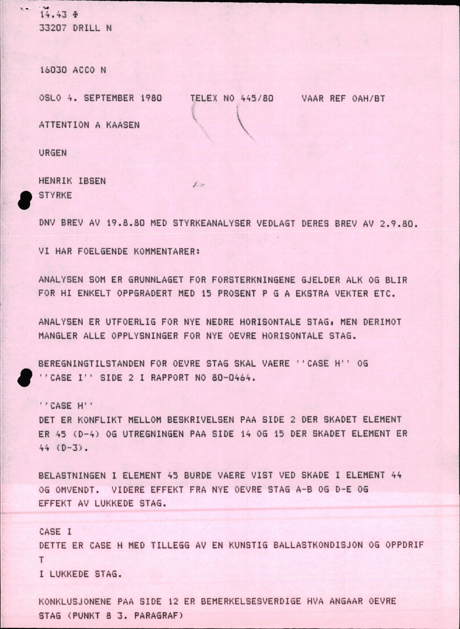 Pa 1503 - Stavanger Drilling AS, AV/SAST-A-101906/2/E/Ec/Eca/L0011: Sak og korrespondanse, 1980-1981