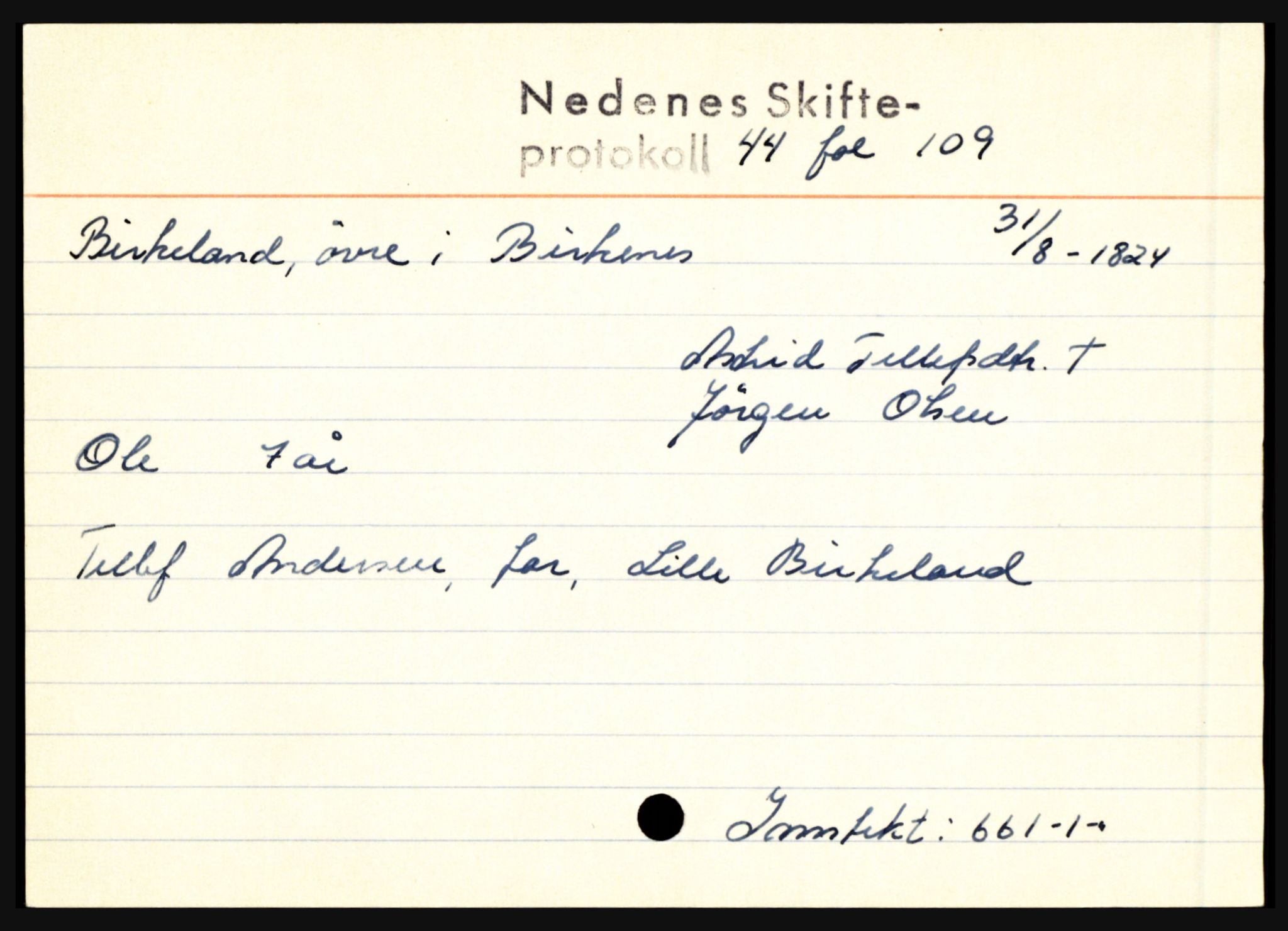 Nedenes sorenskriveri før 1824, AV/SAK-1221-0007/H, p. 2609