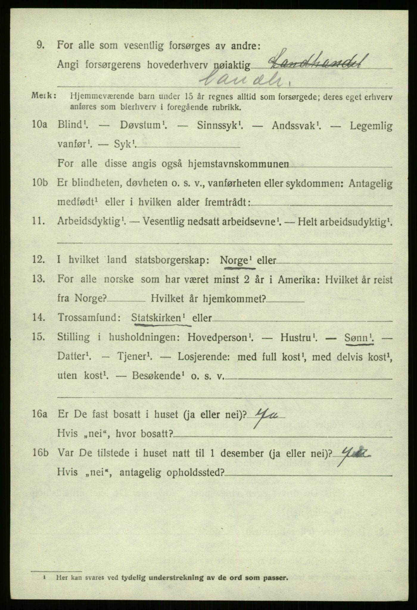 SAB, 1920 census for Askvoll, 1920, p. 5957