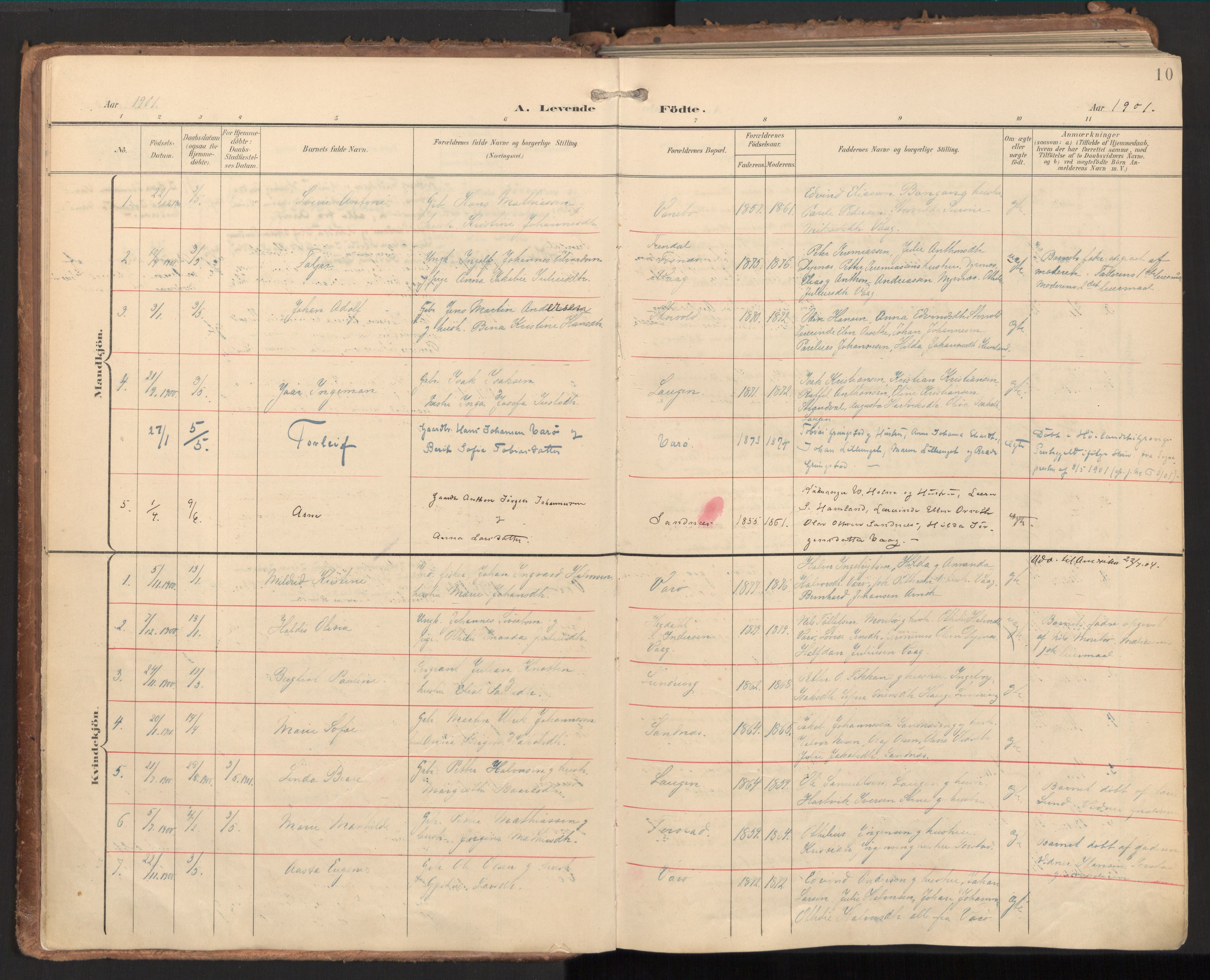 Ministerialprotokoller, klokkerbøker og fødselsregistre - Nord-Trøndelag, SAT/A-1458/784/L0677: Parish register (official) no. 784A12, 1900-1920, p. 10