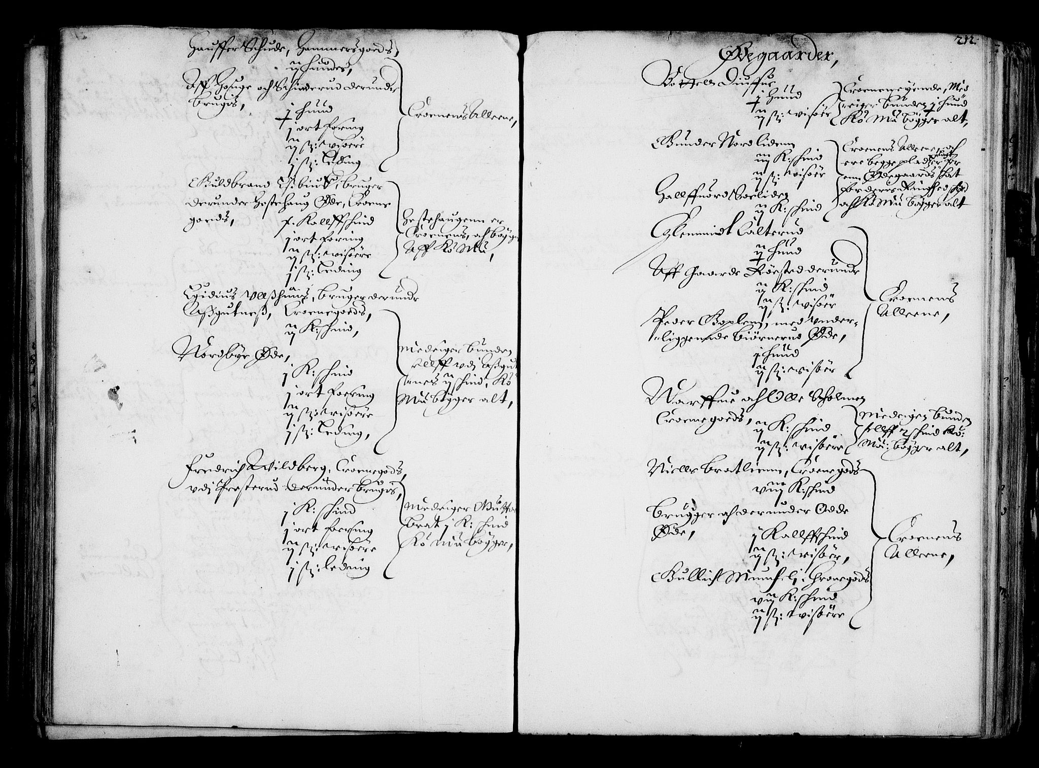 Rentekammeret inntil 1814, Realistisk ordnet avdeling, AV/RA-EA-4070/N/Na/L0001: [XI f]: Akershus stifts jordebok, 1652, p. 211b-212a