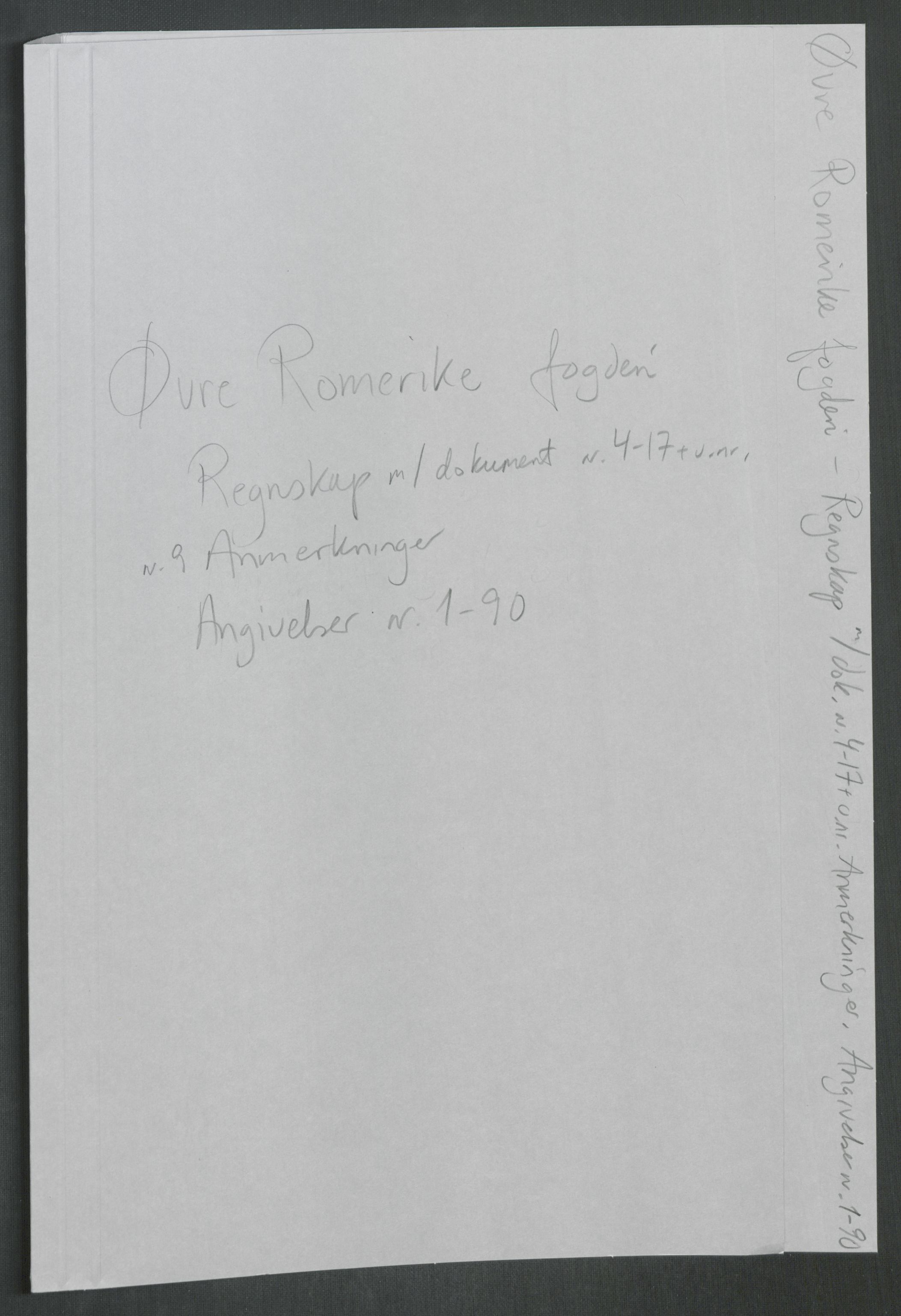 Rentekammeret inntil 1814, Reviderte regnskaper, Mindre regnskaper, RA/EA-4068/Rf/Rfe/L0062: Øvre Romerike fogderi, Øvre Telemark fogderi, 1789, p. 2