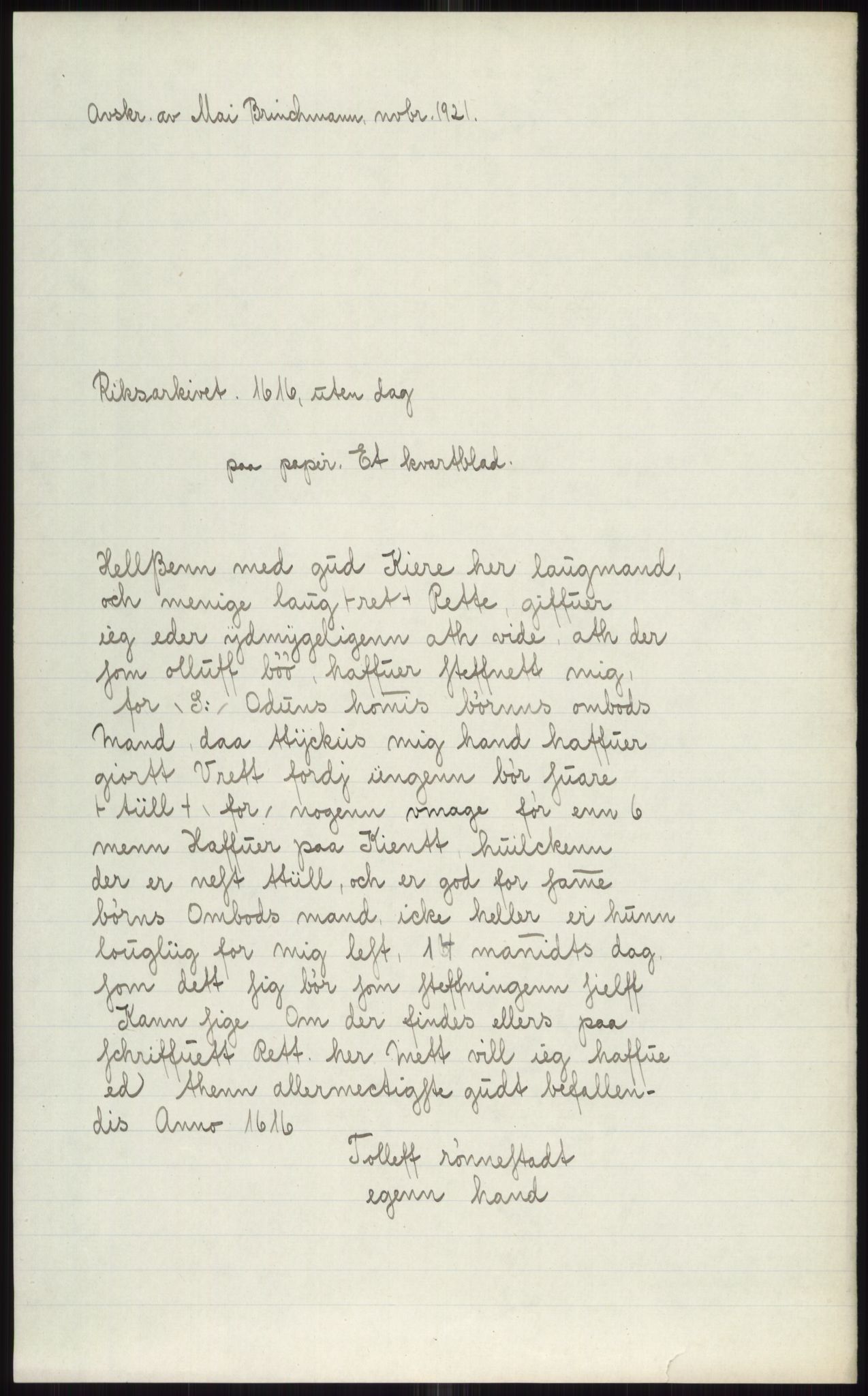 Samlinger til kildeutgivelse, Diplomavskriftsamlingen, AV/RA-EA-4053/H/Ha, p. 3063