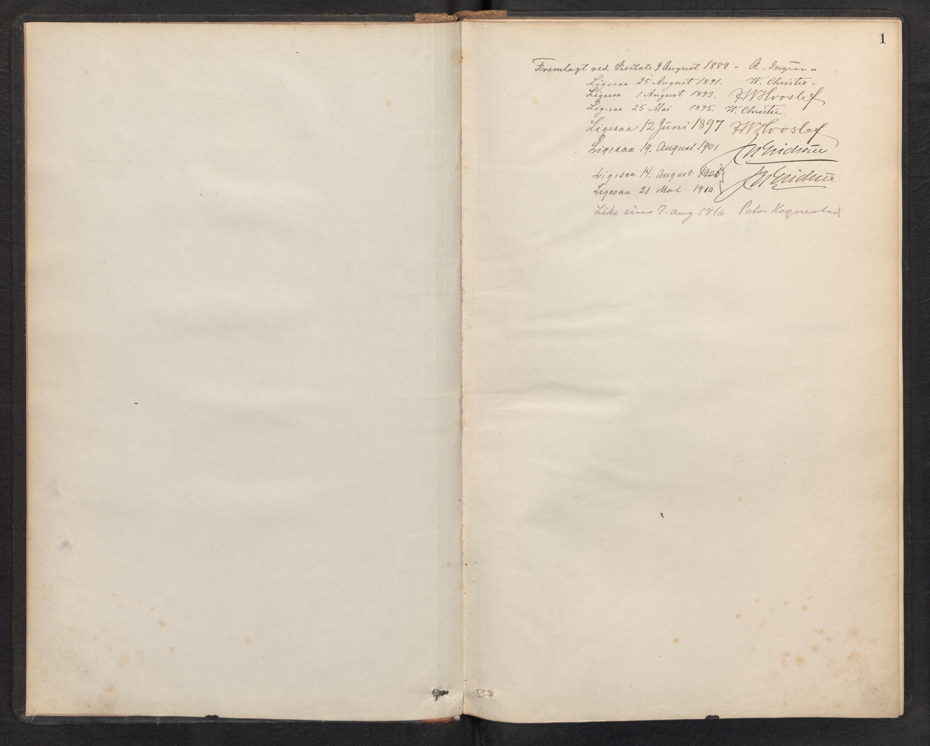 Balestrand sokneprestembete, SAB/A-79601/H/Haa/Haaf/L0001: Diary records no. F 1, 1889-1912, p. 0b-1a