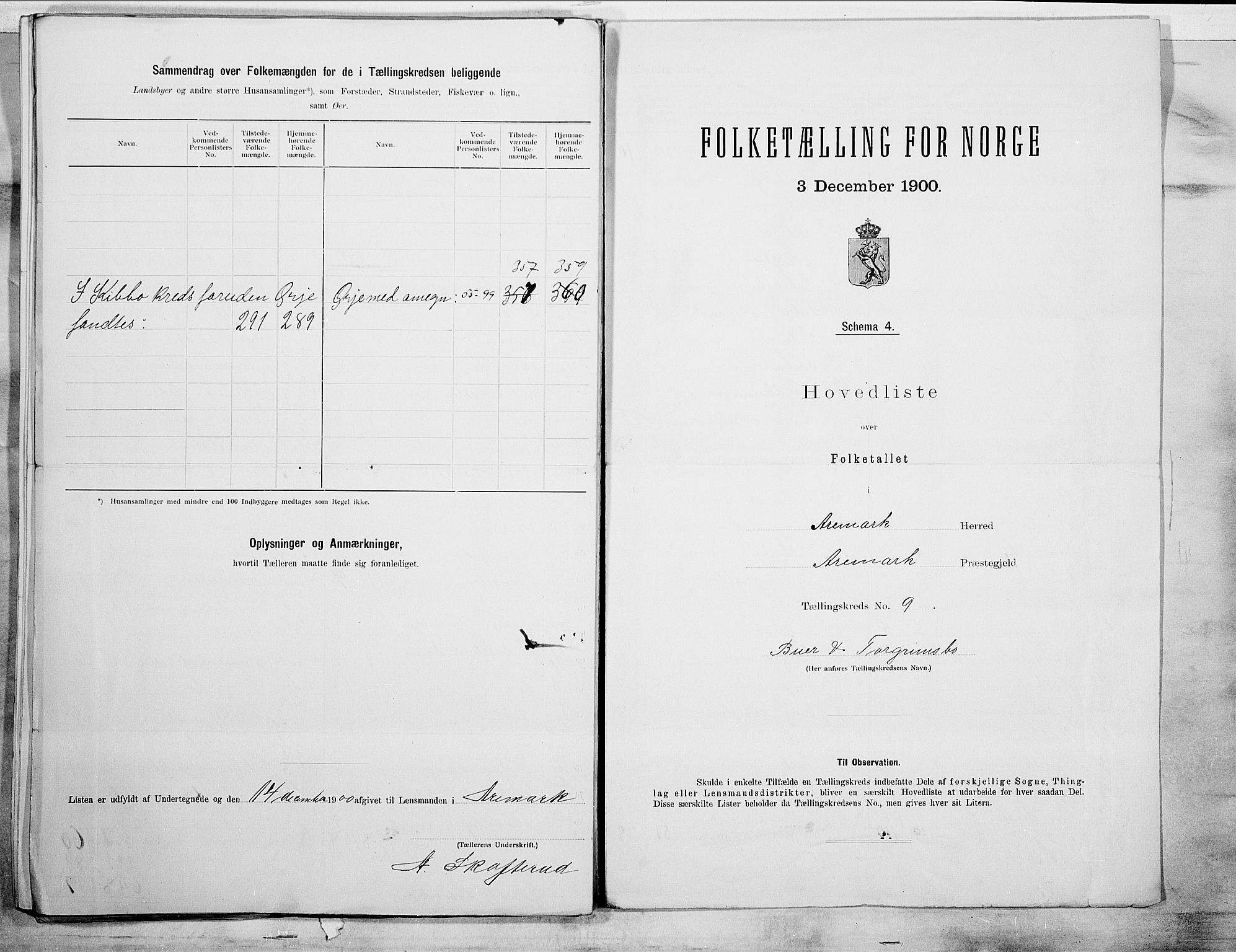 SAO, 1900 census for Aremark, 1900, p. 20