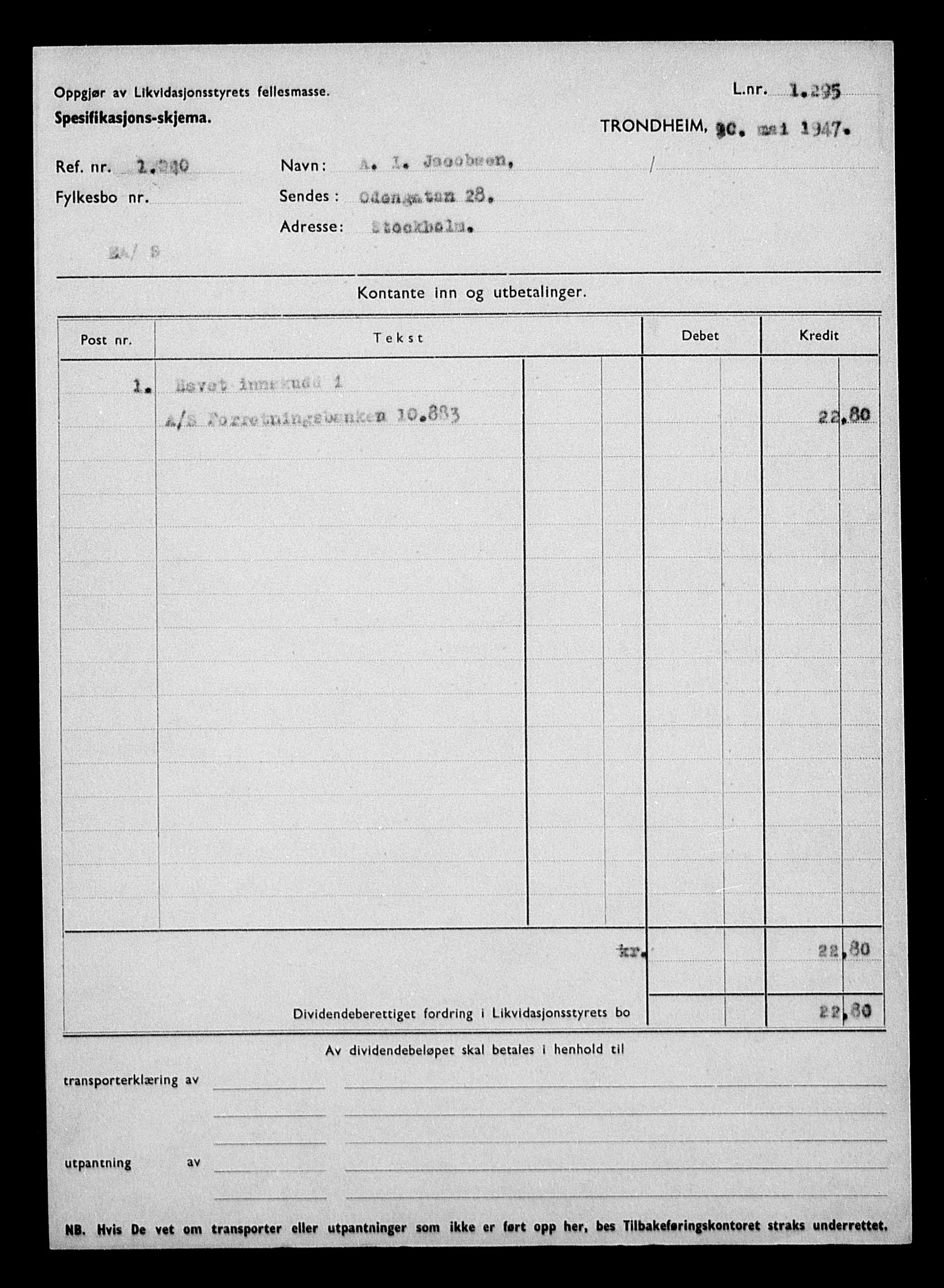 Justisdepartementet, Tilbakeføringskontoret for inndratte formuer, AV/RA-S-1564/H/Hc/Hca/L0898: --, 1945-1947, p. 524