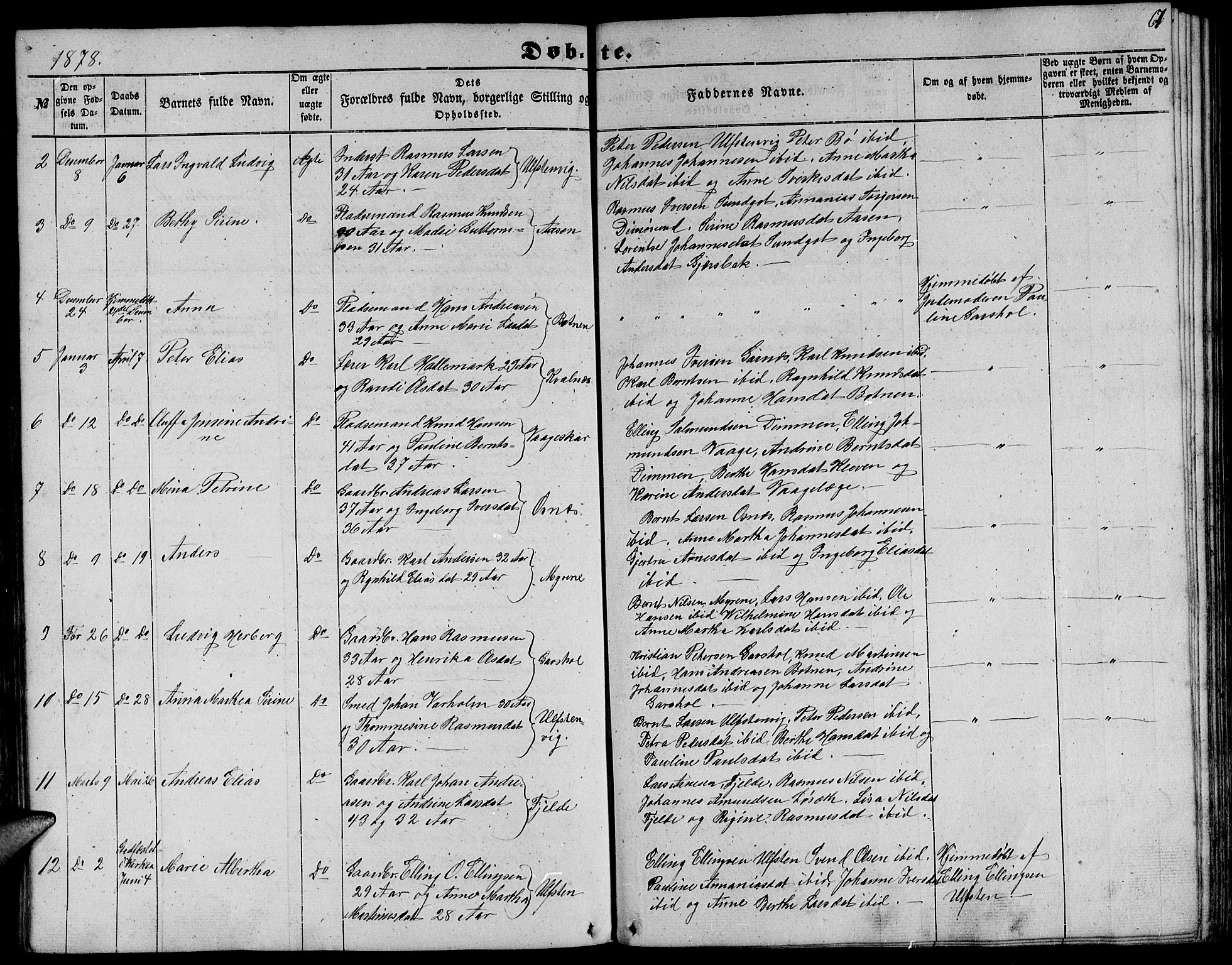 Ministerialprotokoller, klokkerbøker og fødselsregistre - Møre og Romsdal, AV/SAT-A-1454/509/L0111: Parish register (copy) no. 509C01, 1854-1882, p. 67