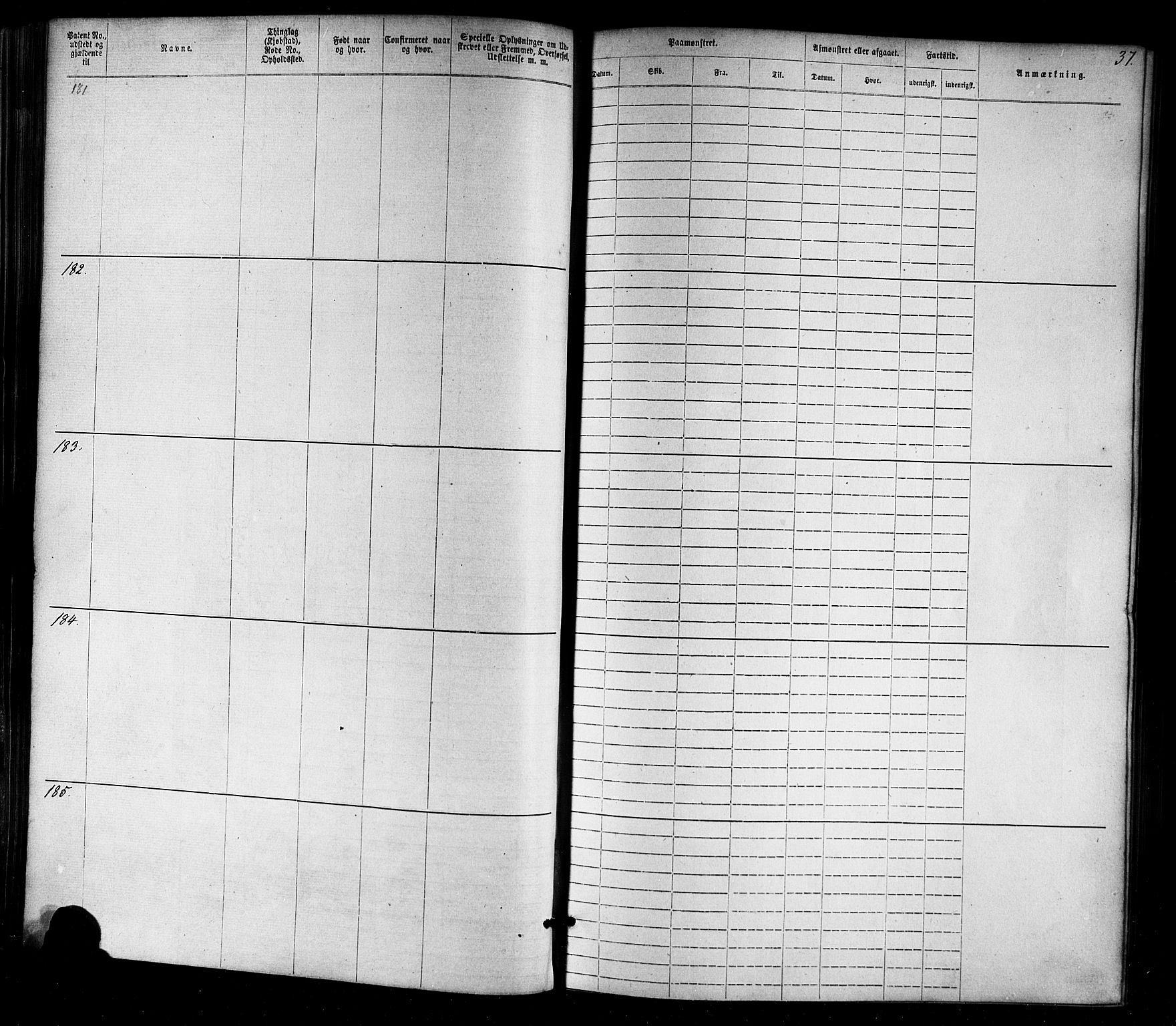 Farsund mønstringskrets, AV/SAK-2031-0017/F/Fa/L0005: Annotasjonsrulle nr 1-1910 med register, Z-2, 1869-1877, p. 63