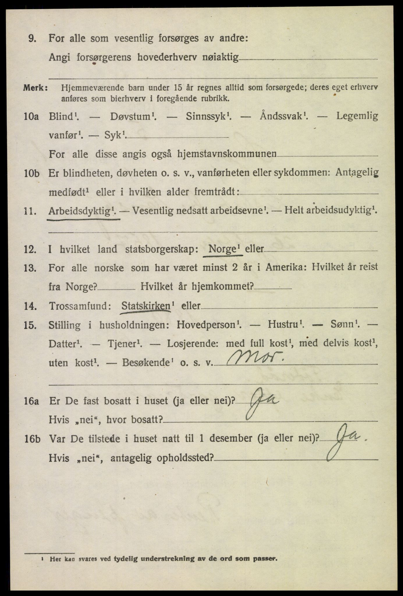 SAH, 1920 census for Øyer, 1920, p. 1212