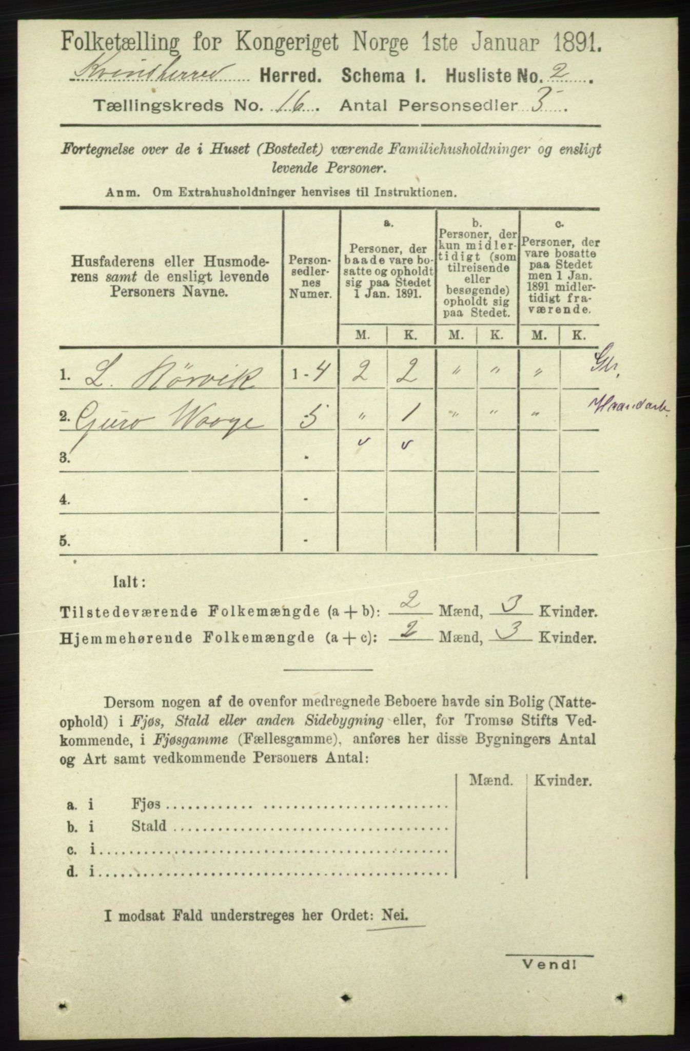 RA, 1891 census for 1224 Kvinnherad, 1891, p. 5376