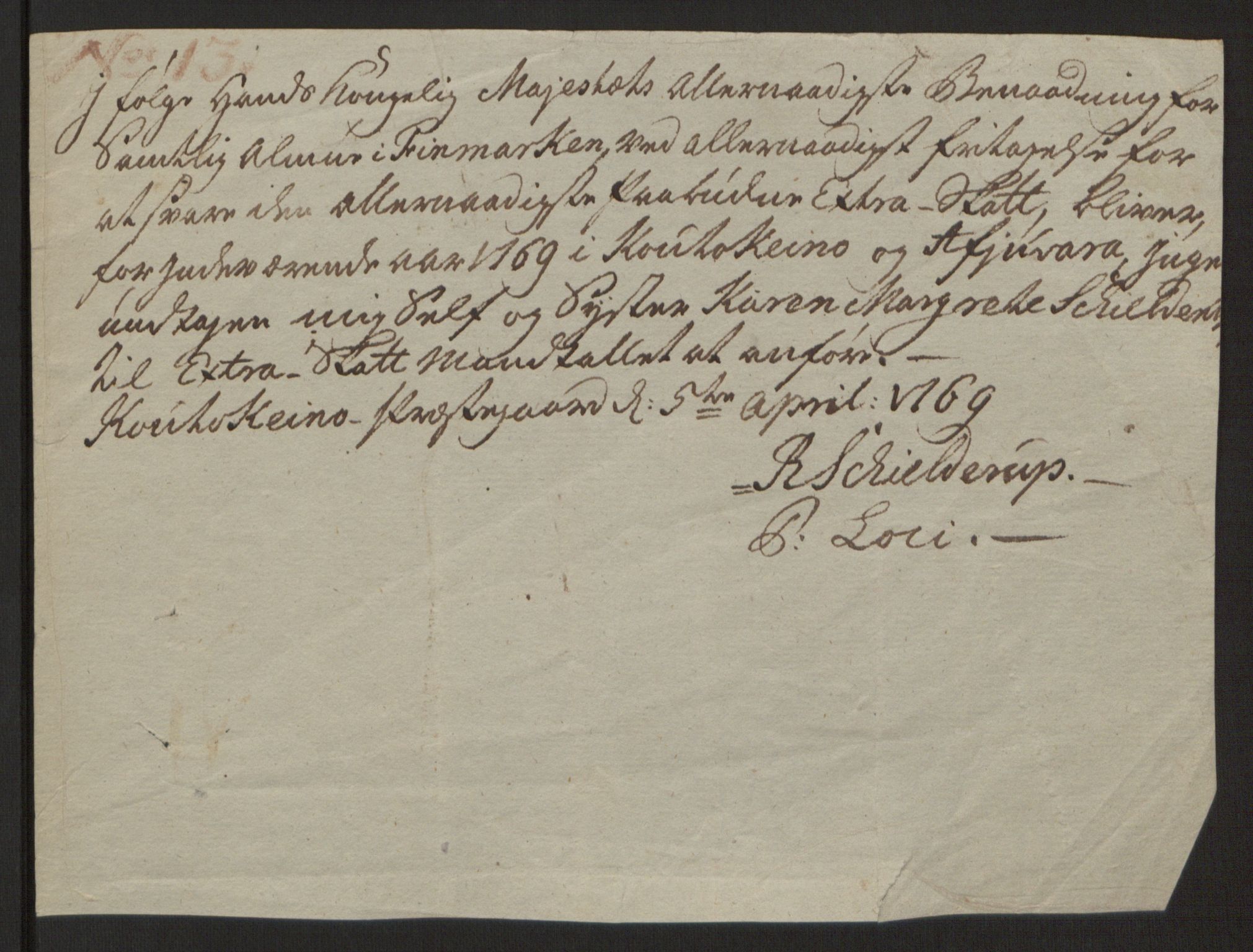 Rentekammeret inntil 1814, Reviderte regnskaper, Fogderegnskap, AV/RA-EA-4092/R69/L4910: Ekstraskatten  Finnmark/Vardøhus, 1762-1772, p. 364