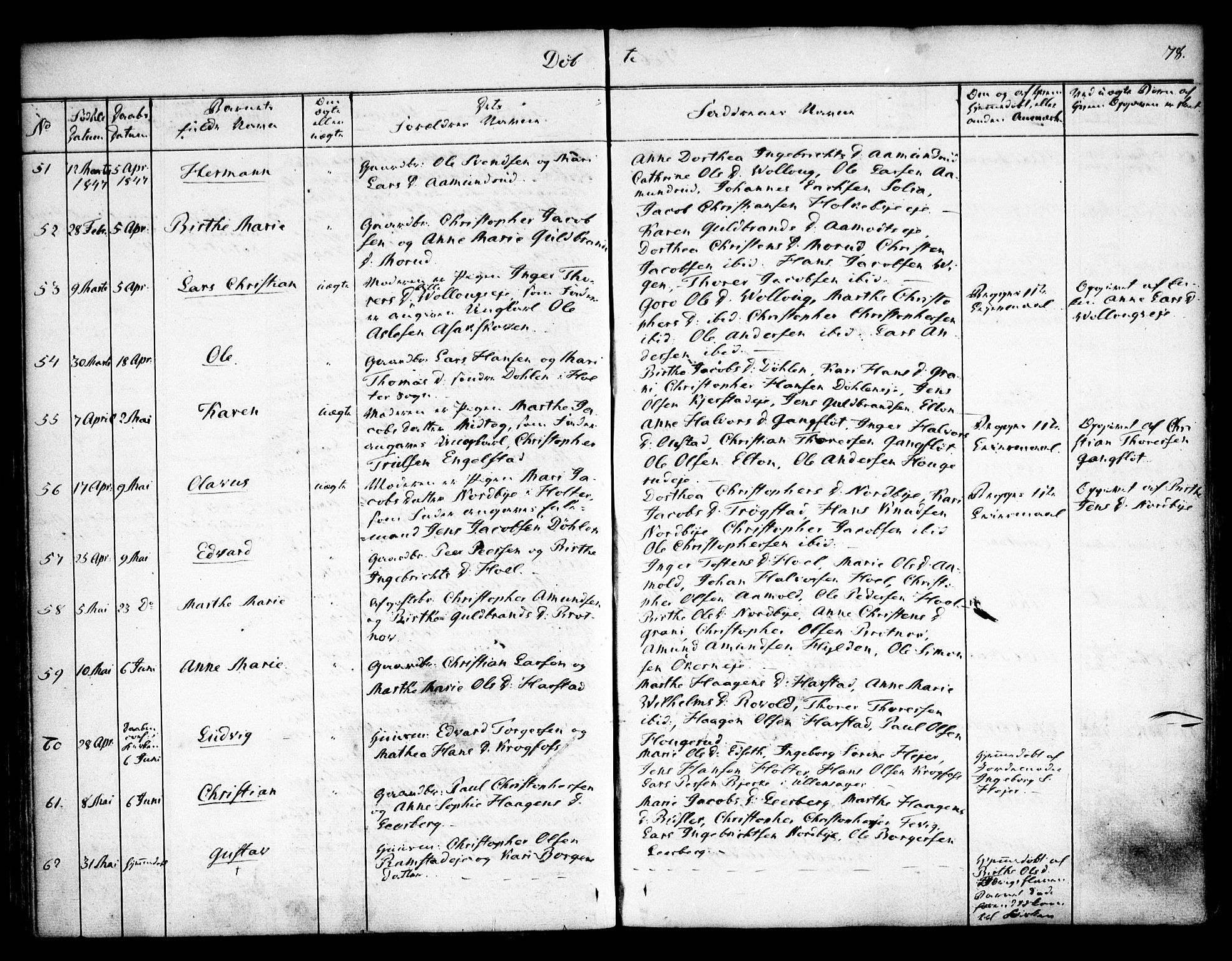 Nannestad prestekontor Kirkebøker, SAO/A-10414a/F/Fa/L0010: Parish register (official) no. I 10, 1840-1850, p. 78