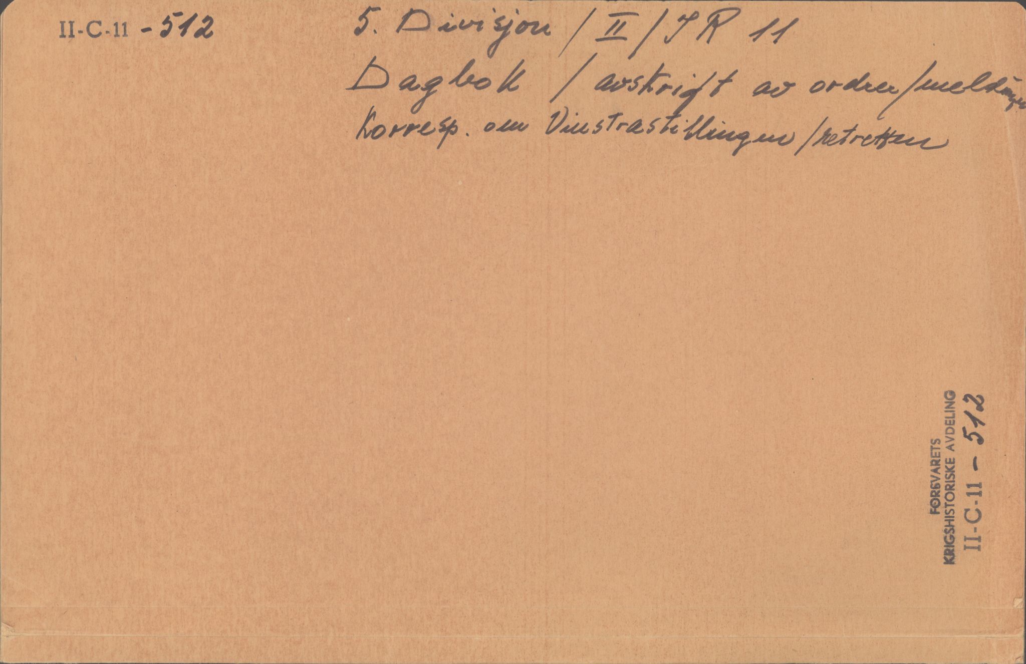 Forsvaret, Forsvarets krigshistoriske avdeling, RA/RAFA-2017/Y/Yb/L0113: II-C-11-510-512  -  5. Divisjon., 1940, p. 445