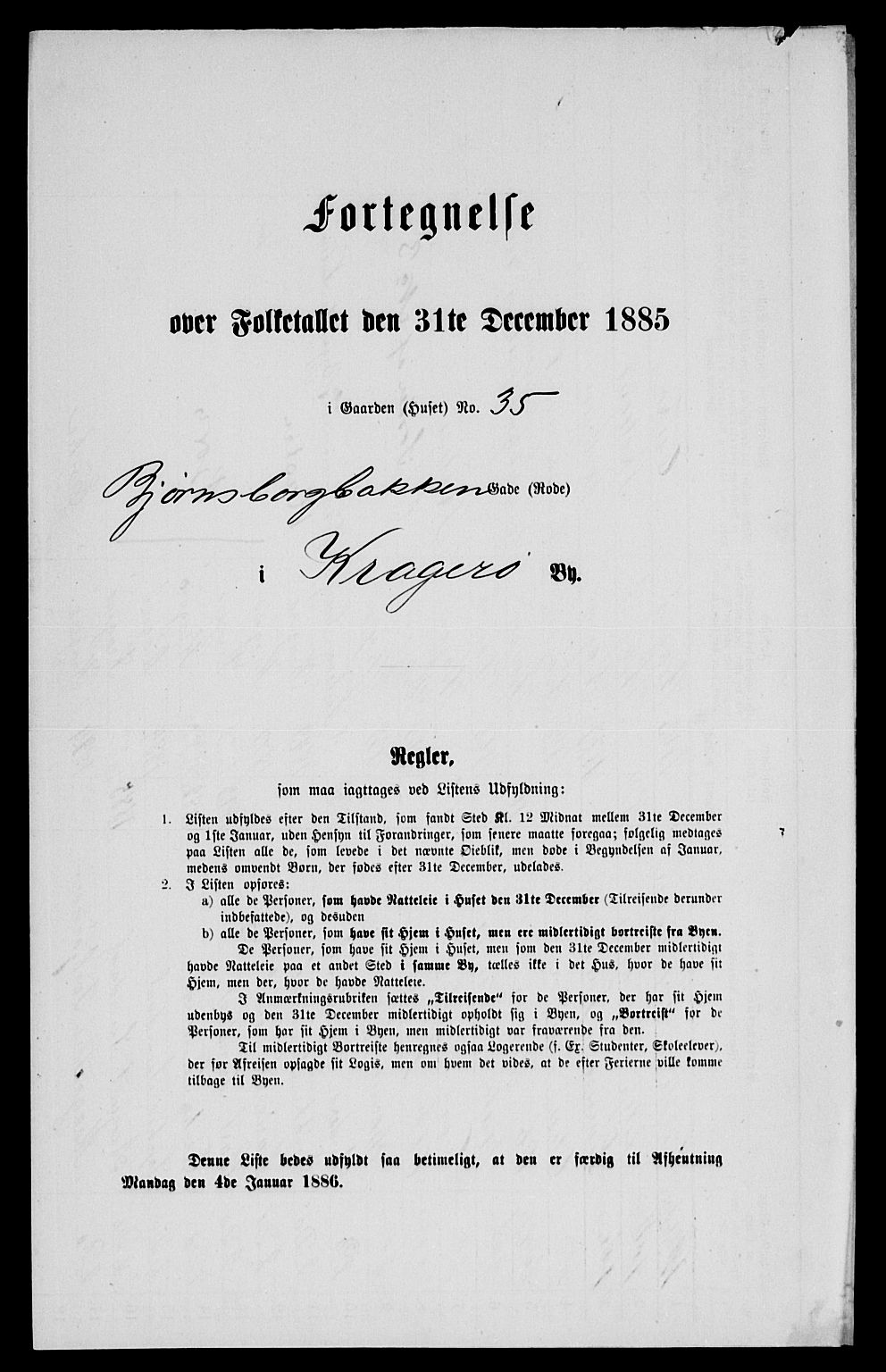 SAKO, 1885 census for 0801 Kragerø, 1885, p. 954