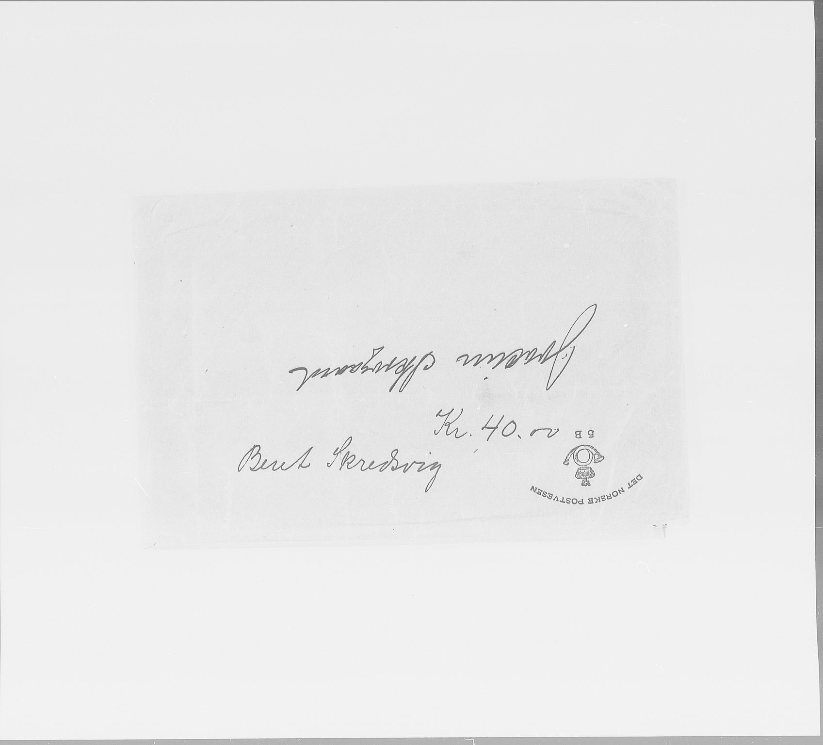 Skredsvig, Christian, AV/RA-PA-0353/E/L0001: Privatbrev fra enkeltpersoner, 1888-1961, p. 336