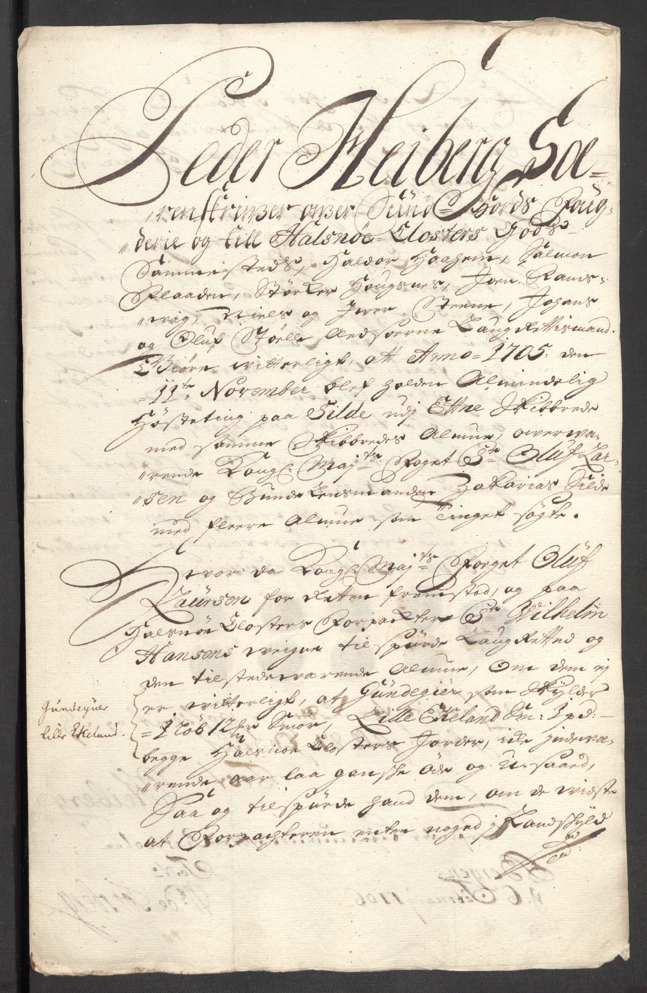 Rentekammeret inntil 1814, Reviderte regnskaper, Fogderegnskap, AV/RA-EA-4092/R48/L2983: Fogderegnskap Sunnhordland og Hardanger, 1705, p. 204