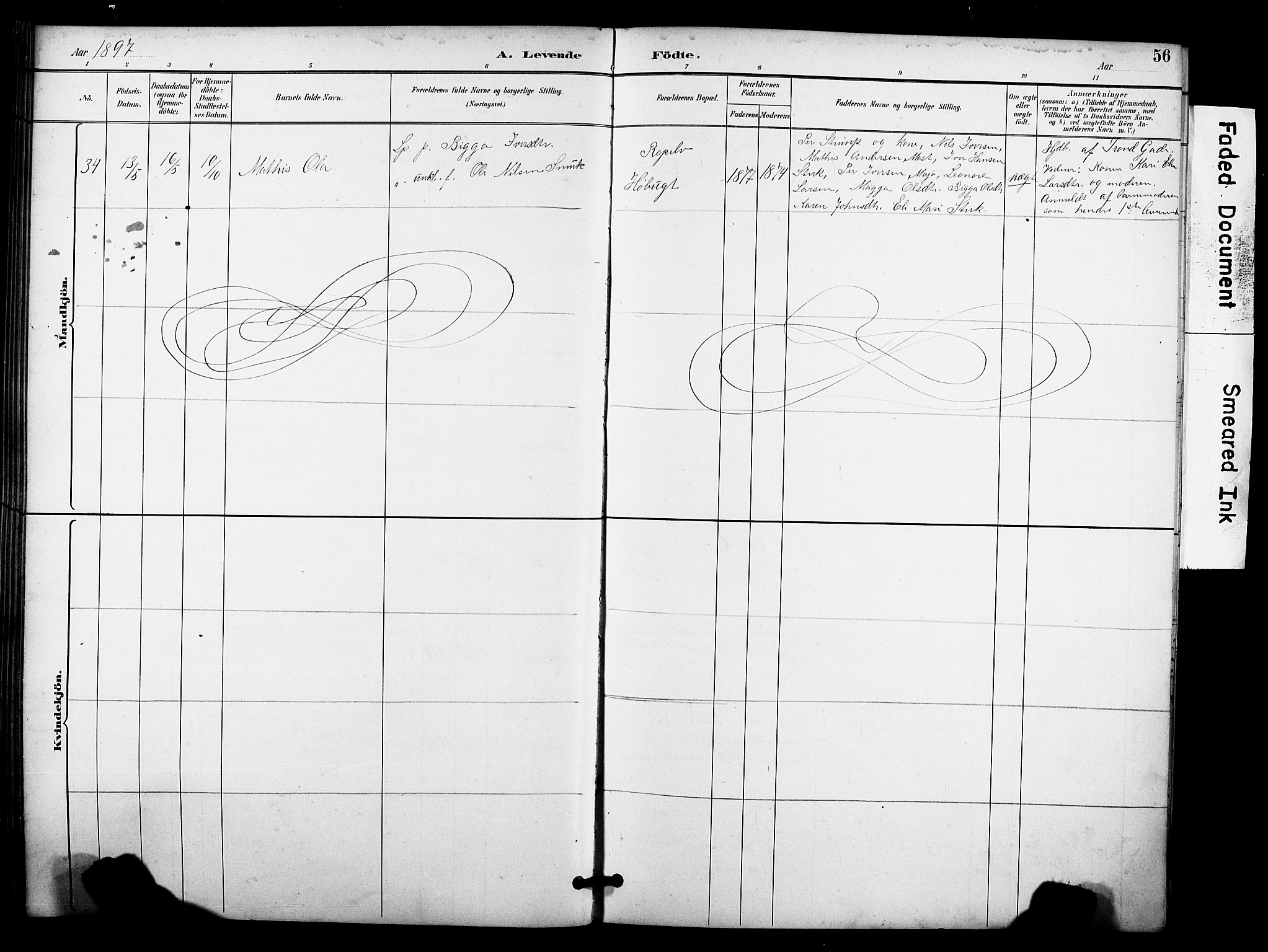 Sør-Varanger sokneprestkontor, AV/SATØ-S-1331/H/Hb/L0004klokker: Parish register (copy) no. 4, 1891-1912, p. 56