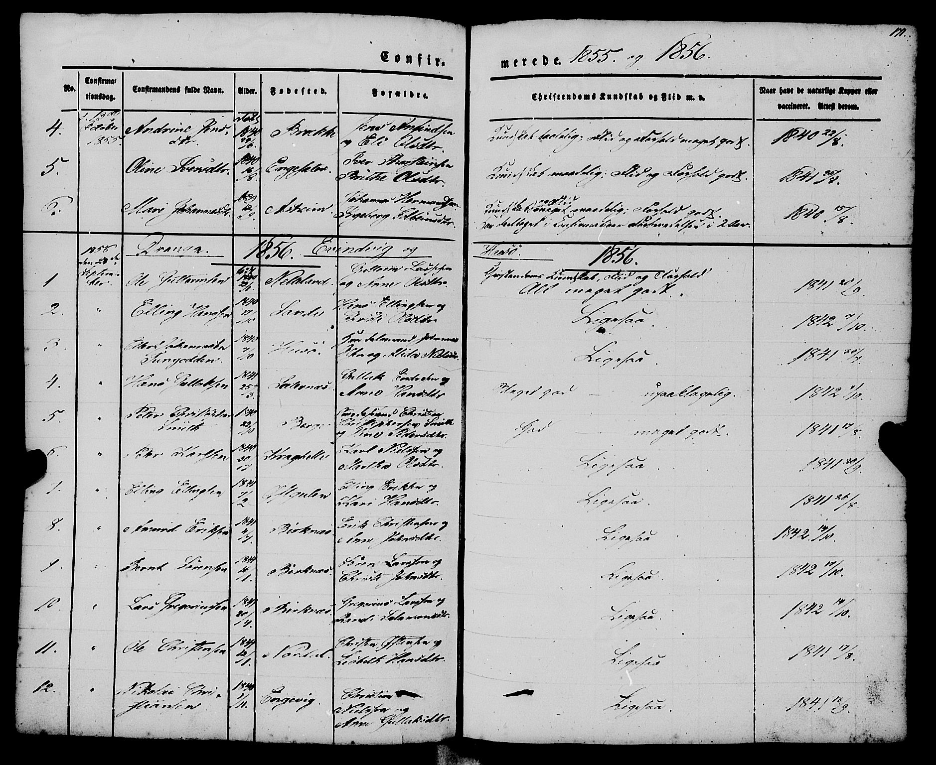 Gulen sokneprestembete, AV/SAB-A-80201/H/Haa/Haaa/L0021: Parish register (official) no. A 21, 1848-1858, p. 171