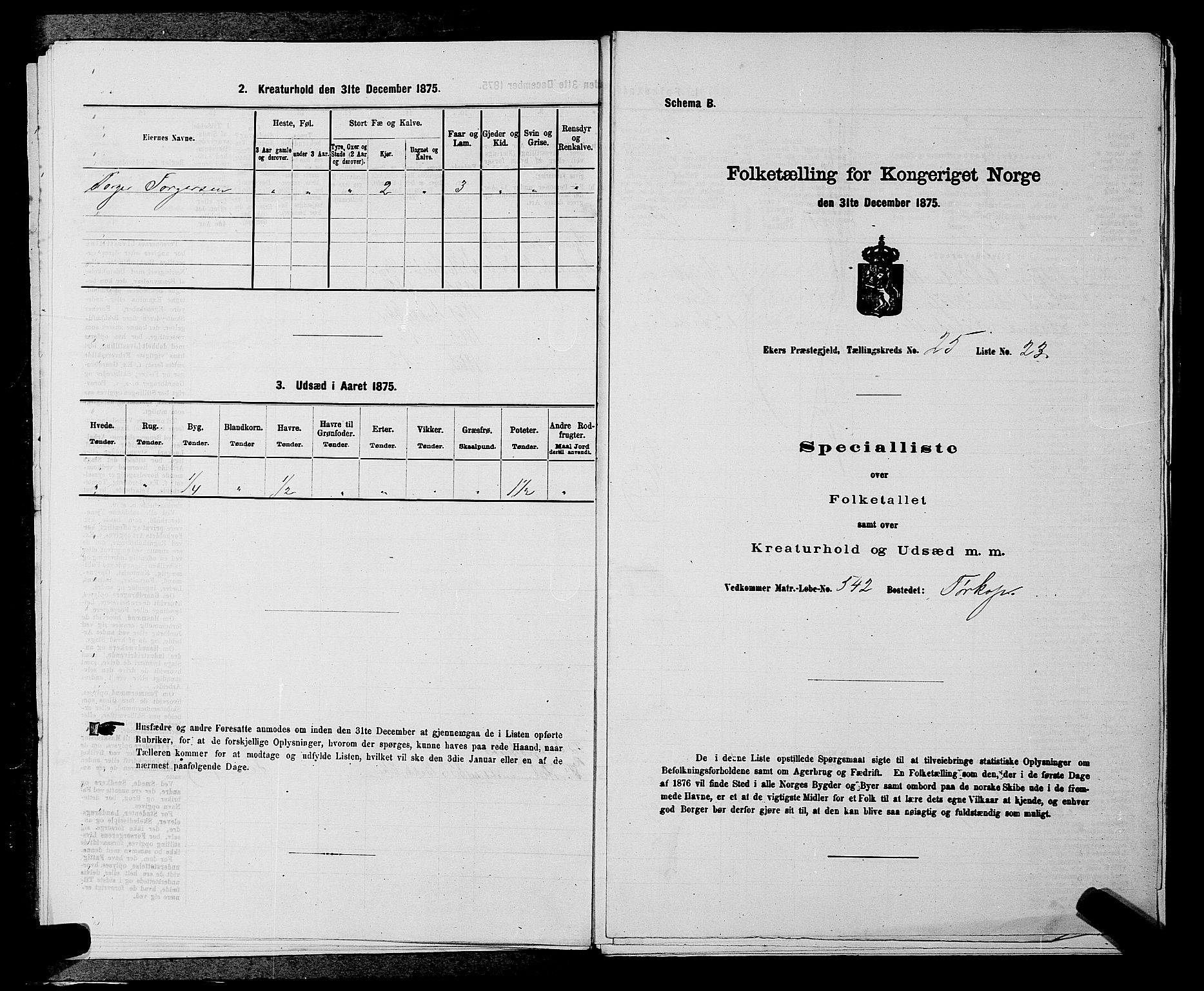 SAKO, 1875 census for 0624P Eiker, 1875, p. 4324