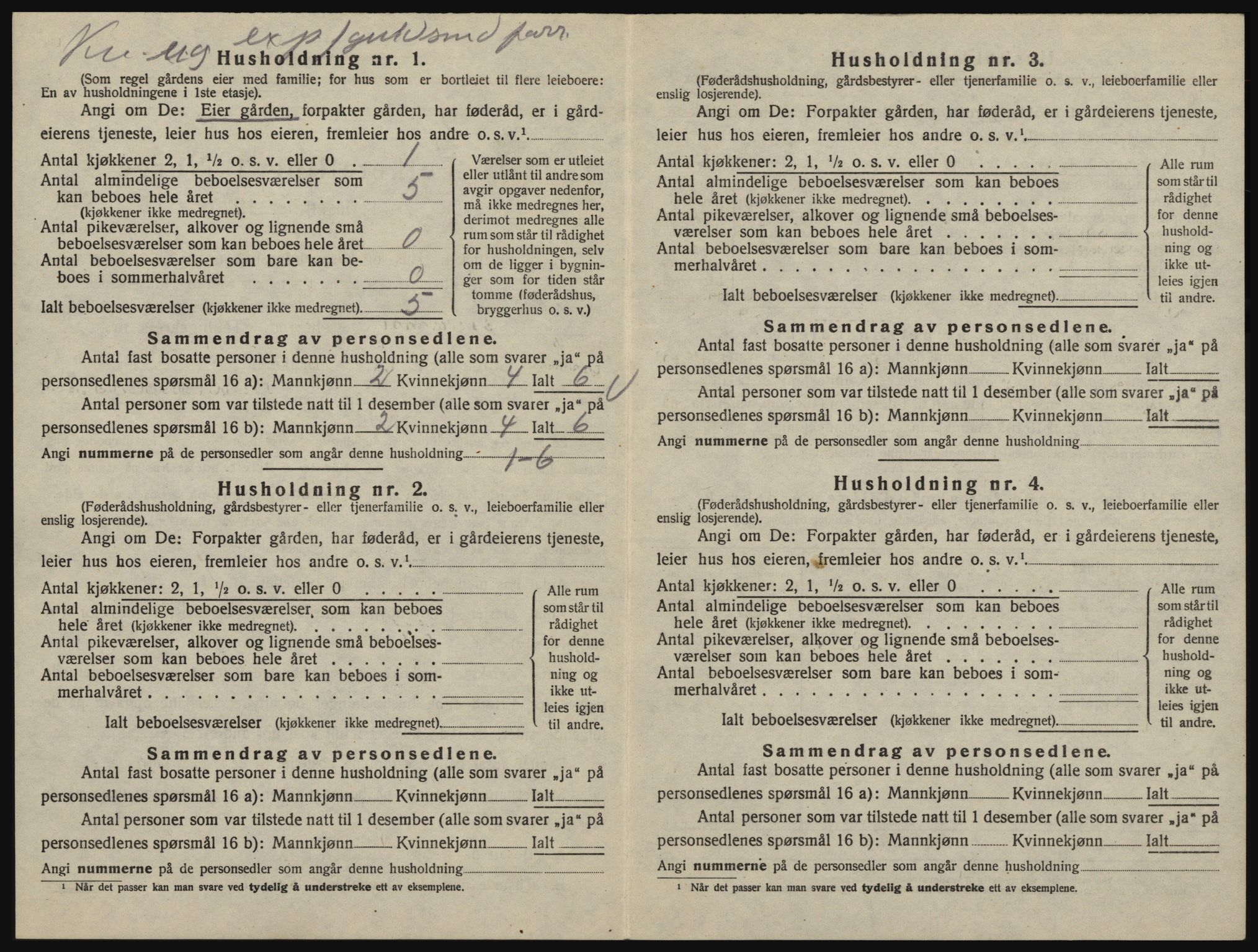 SAO, 1920 census for Glemmen, 1920, p. 1436