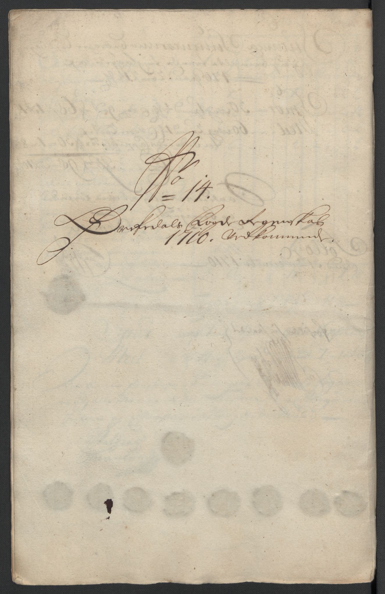 Rentekammeret inntil 1814, Reviderte regnskaper, Fogderegnskap, AV/RA-EA-4092/R60/L3960: Fogderegnskap Orkdal og Gauldal, 1710, p. 194