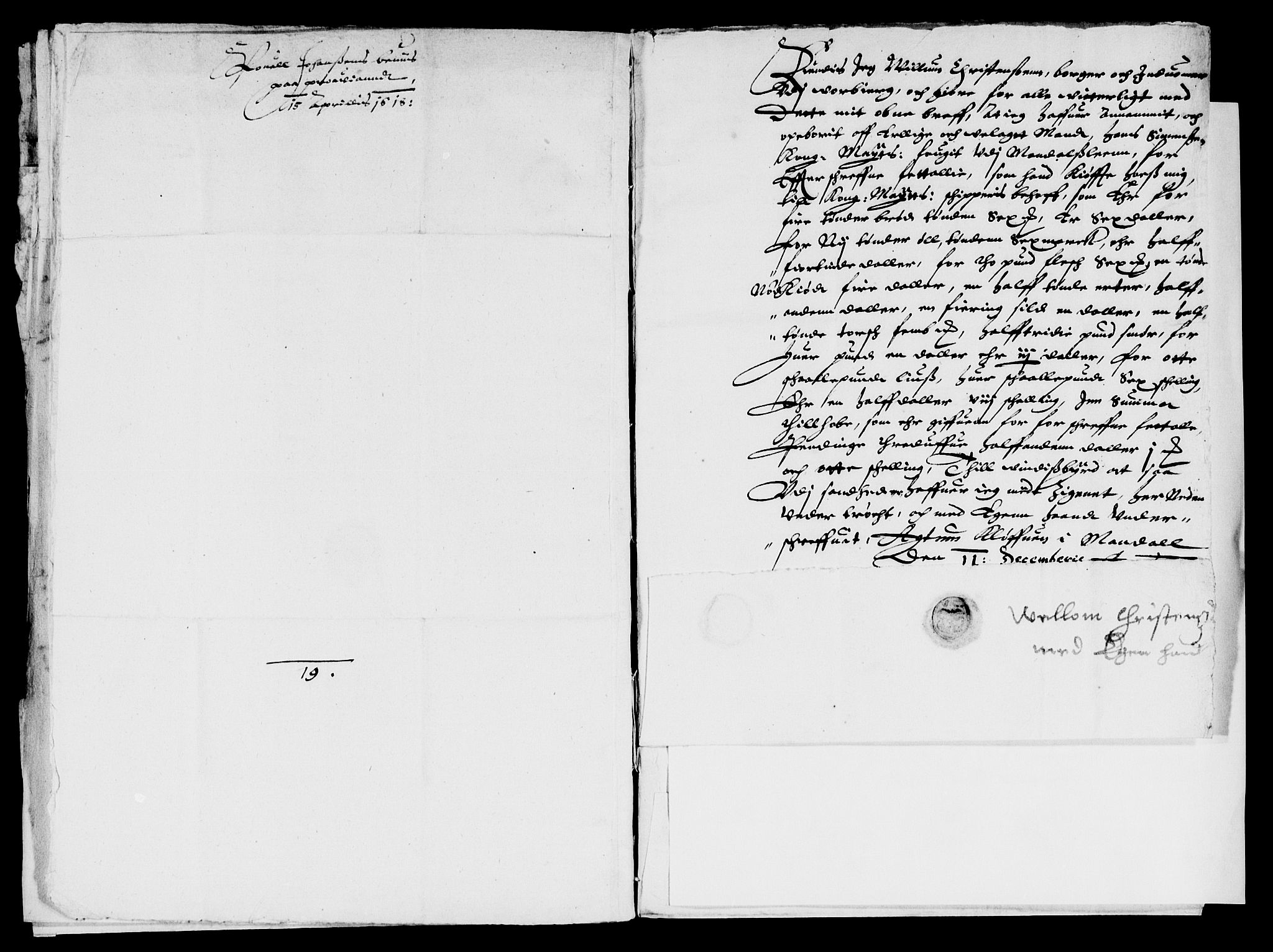 Rentekammeret inntil 1814, Reviderte regnskaper, Lensregnskaper, AV/RA-EA-5023/R/Rb/Rbq/L0009: Nedenes len. Mandals len. Råbyggelag., 1616-1618