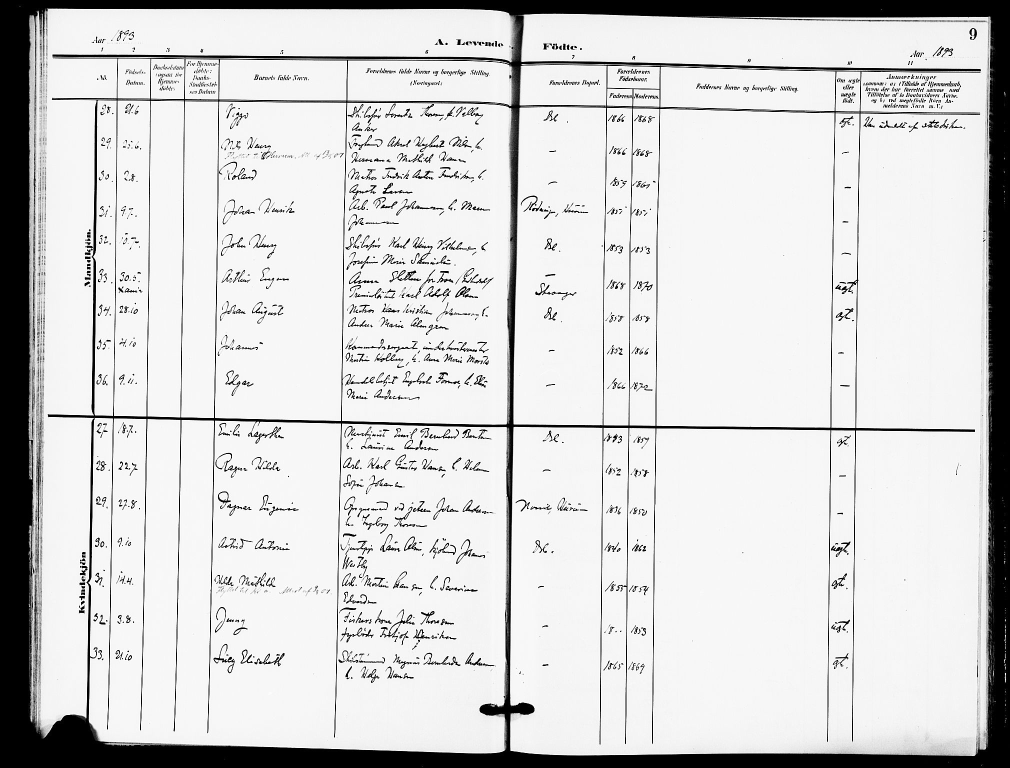 Drøbak prestekontor Kirkebøker, AV/SAO-A-10142a/F/Fb/L0002: Parish register (official) no. II 2, 1891-1896, p. 9