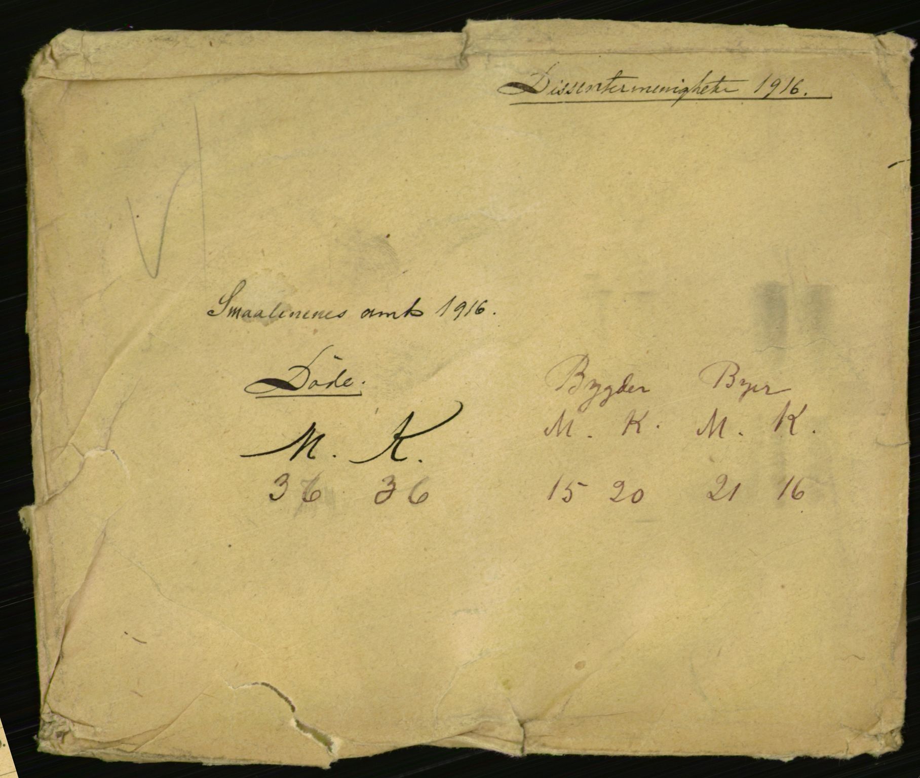 Statistisk sentralbyrå, Sosiodemografiske emner, Befolkning, AV/RA-S-2228/E/L0014: Fødte, gifte, døde dissentere., 1916, p. 3707