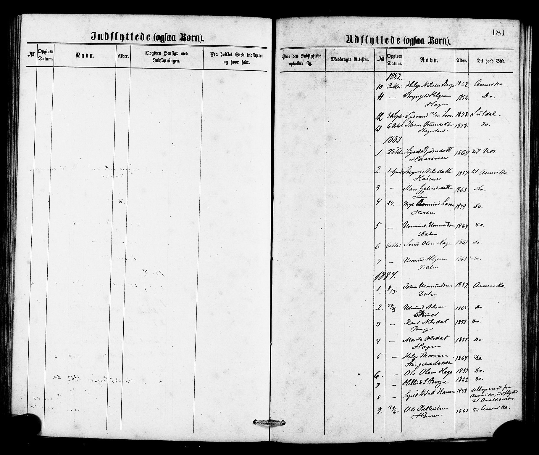 Røldal sokneprestembete, SAB/A-100247: Parish register (official) no. A 4, 1870-1886, p. 181