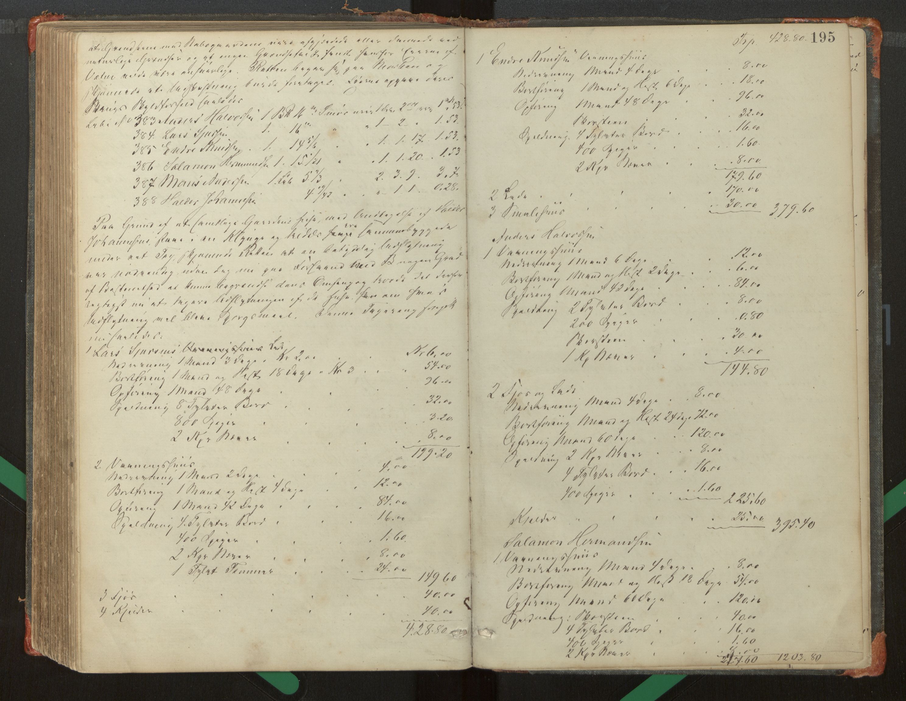 Hordaland jordskiftedøme - I Nordhordland jordskiftedistrikt, AV/SAB-A-6801/A/Aa/L0010: Forhandlingsprotokoll, 1885-1888, p. 194b-195a