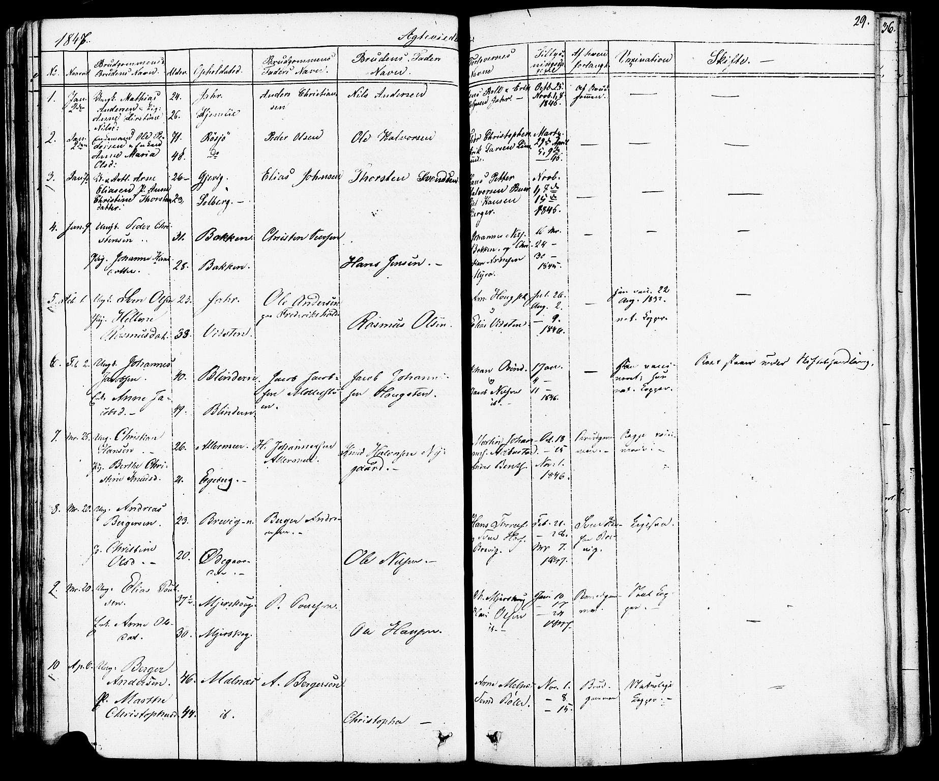Enebakk prestekontor Kirkebøker, AV/SAO-A-10171c/F/Fa/L0012: Parish register (official) no. I 12, 1832-1882, p. 29