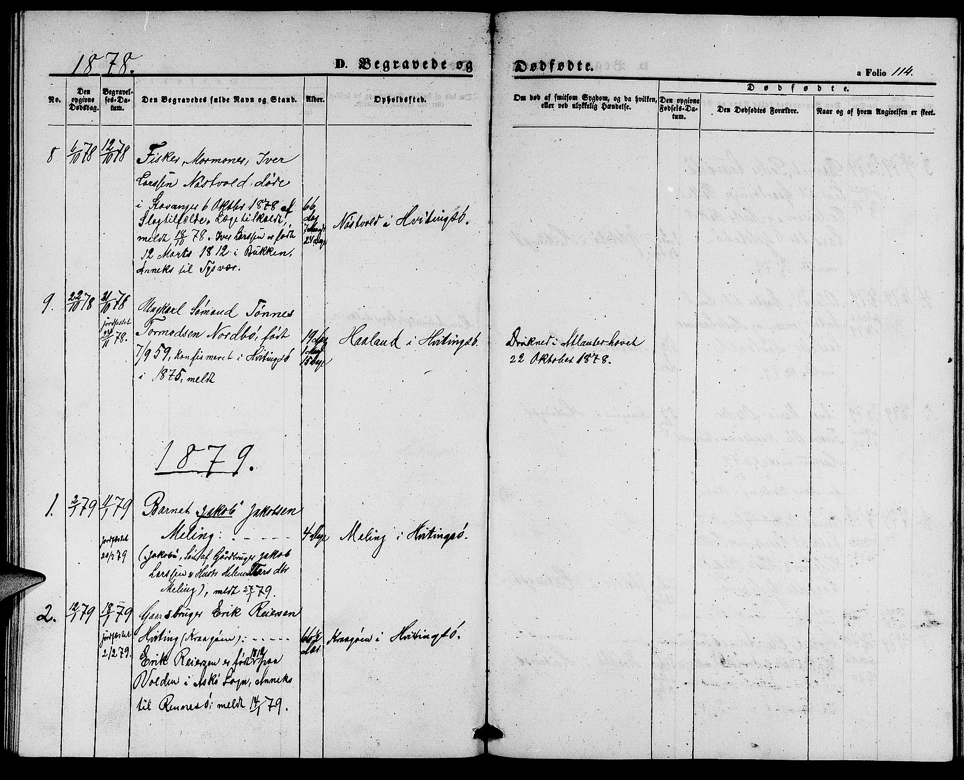 Rennesøy sokneprestkontor, SAST/A -101827/H/Ha/Hab/L0003: Parish register (copy) no. B 3, 1855-1888, p. 114