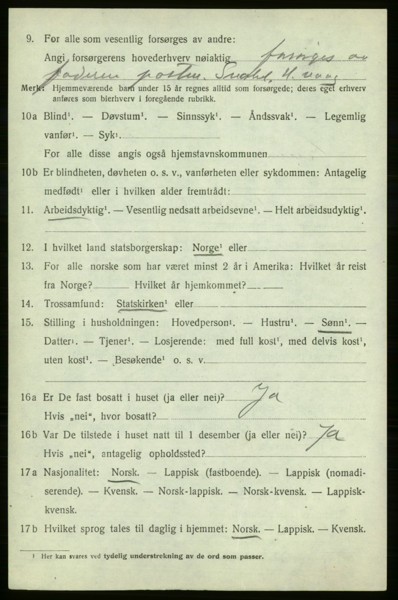SATØ, 1920 census for Kjelvik, 1920, p. 2790