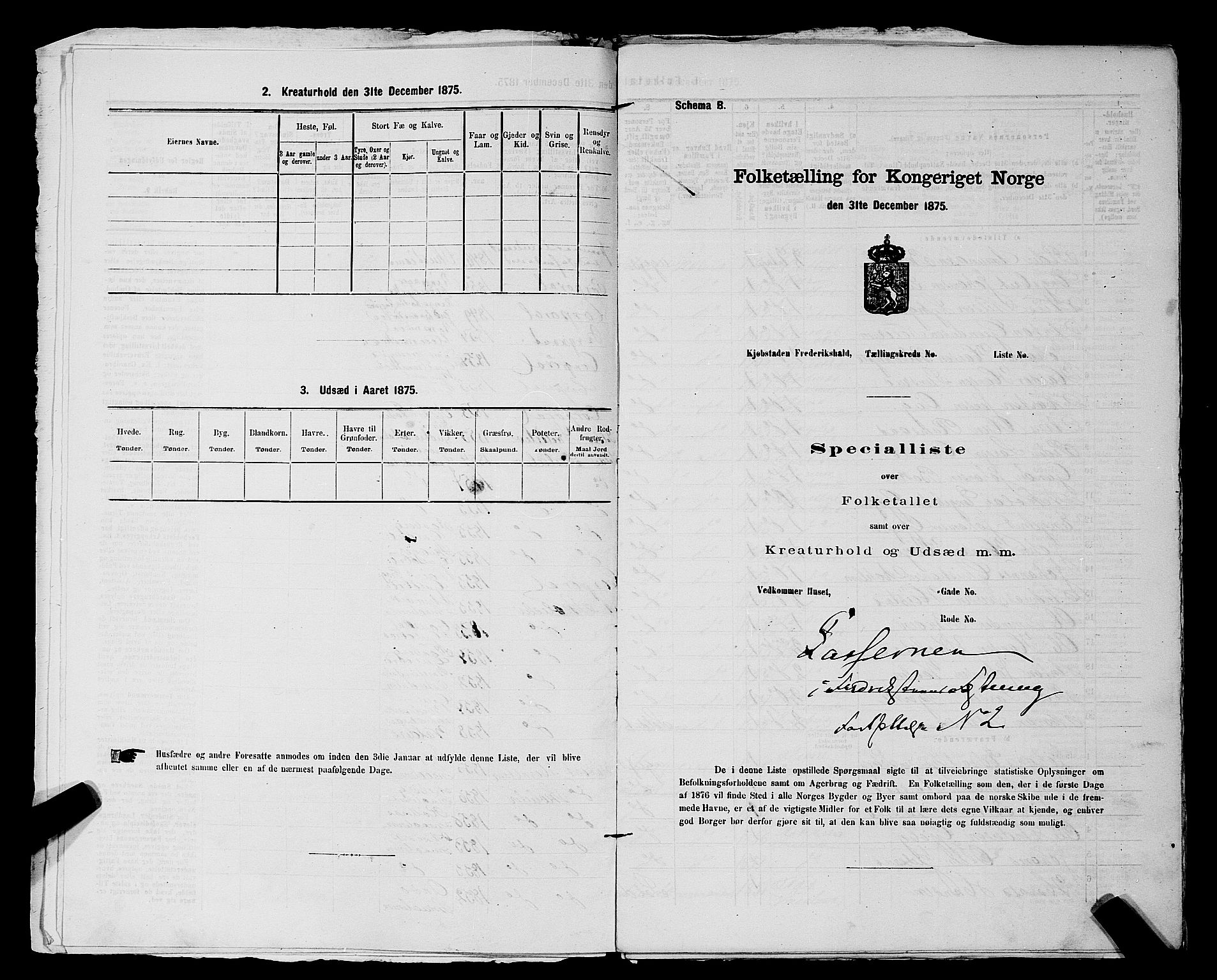 RA, 1875 census for 0101P Fredrikshald, 1875, p. 221