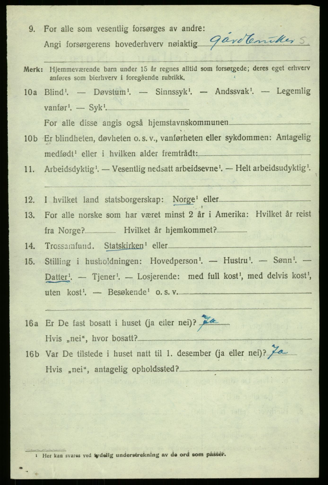 SAB, 1920 census for Alversund, 1920, p. 4307