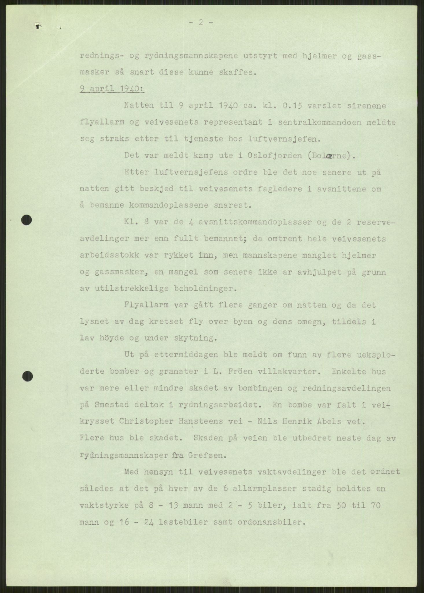 Forsvaret, Forsvarets krigshistoriske avdeling, AV/RA-RAFA-2017/Y/Ya/L0013: II-C-11-31 - Fylkesmenn.  Rapporter om krigsbegivenhetene 1940., 1940, p. 263