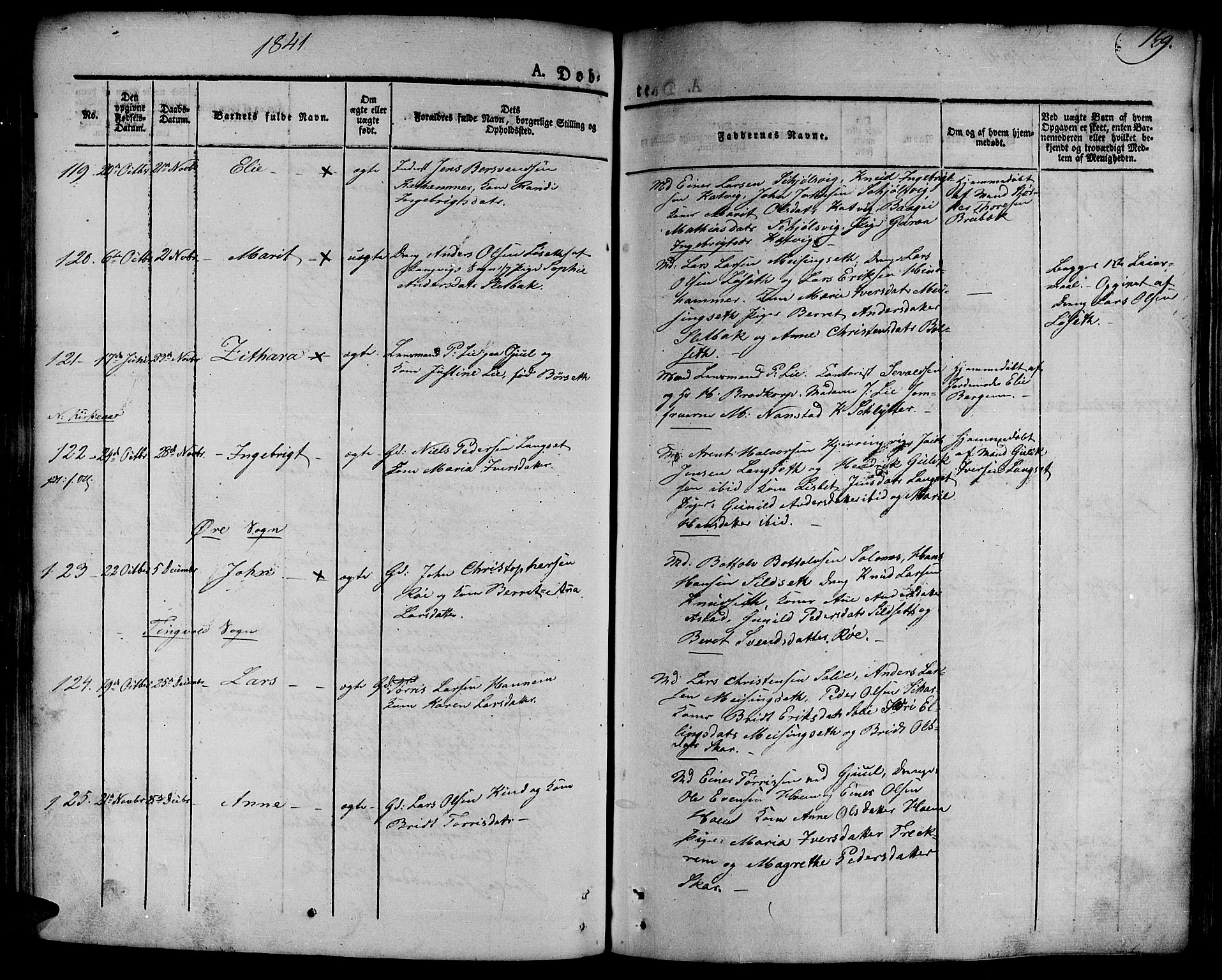 Ministerialprotokoller, klokkerbøker og fødselsregistre - Møre og Romsdal, AV/SAT-A-1454/586/L0983: Parish register (official) no. 586A09, 1829-1843, p. 169