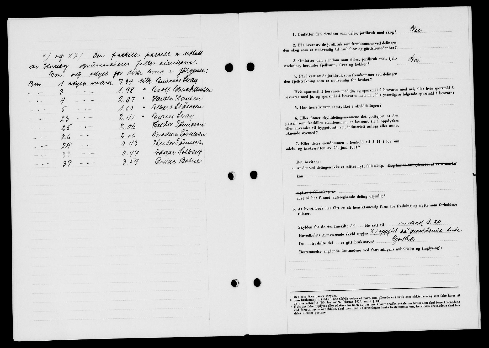 Lyngdal sorenskriveri, AV/SAK-1221-0004/G/Gb/L0663: Mortgage book no. A IX, 1948-1949, Diary no: : 503/1949