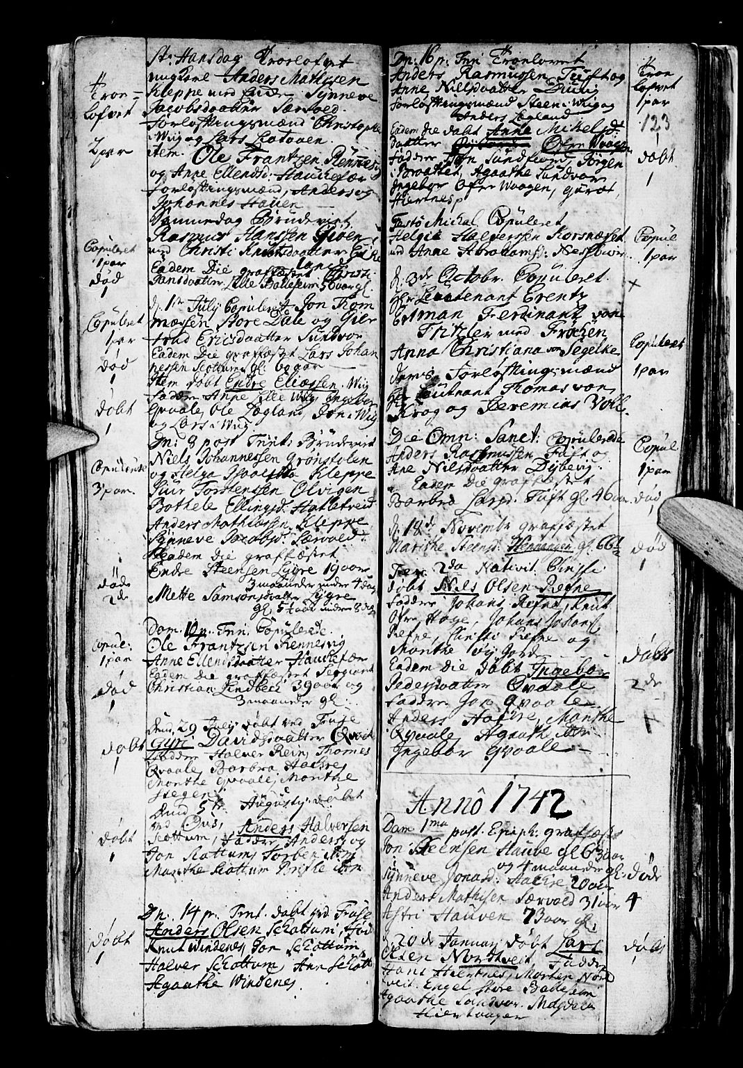 Os sokneprestembete, SAB/A-99929: Parish register (official) no. A 5, 1669-1760, p. 123