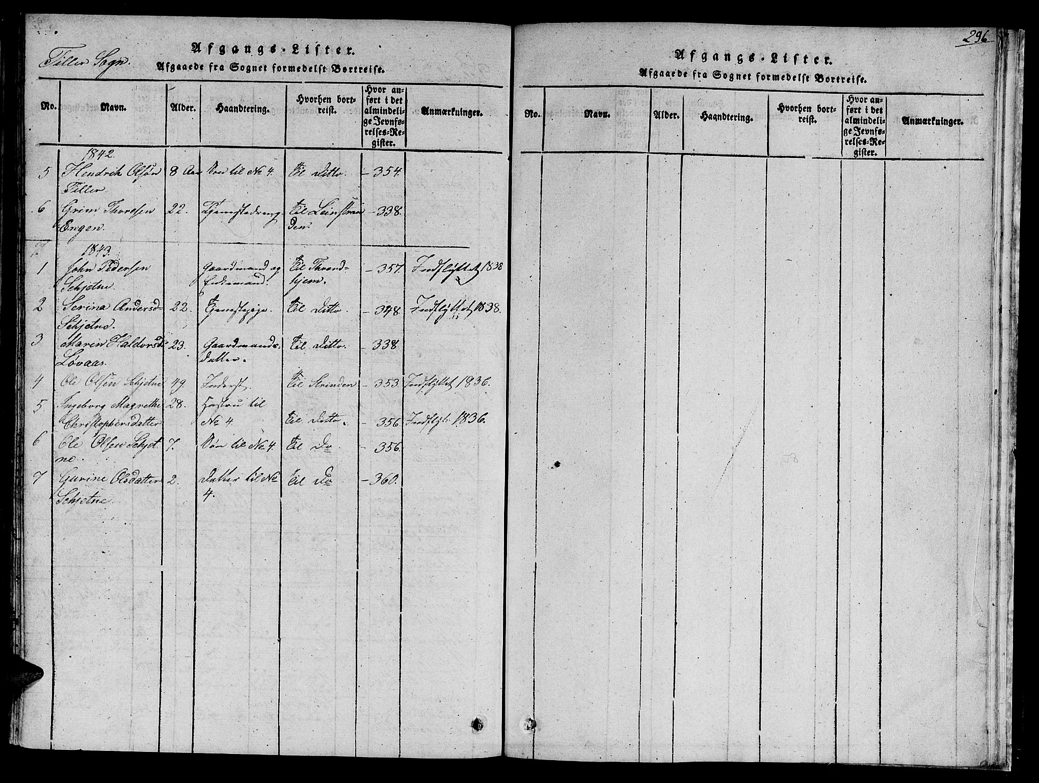 Ministerialprotokoller, klokkerbøker og fødselsregistre - Sør-Trøndelag, SAT/A-1456/618/L0440: Parish register (official) no. 618A04 /2, 1816-1843, p. 296