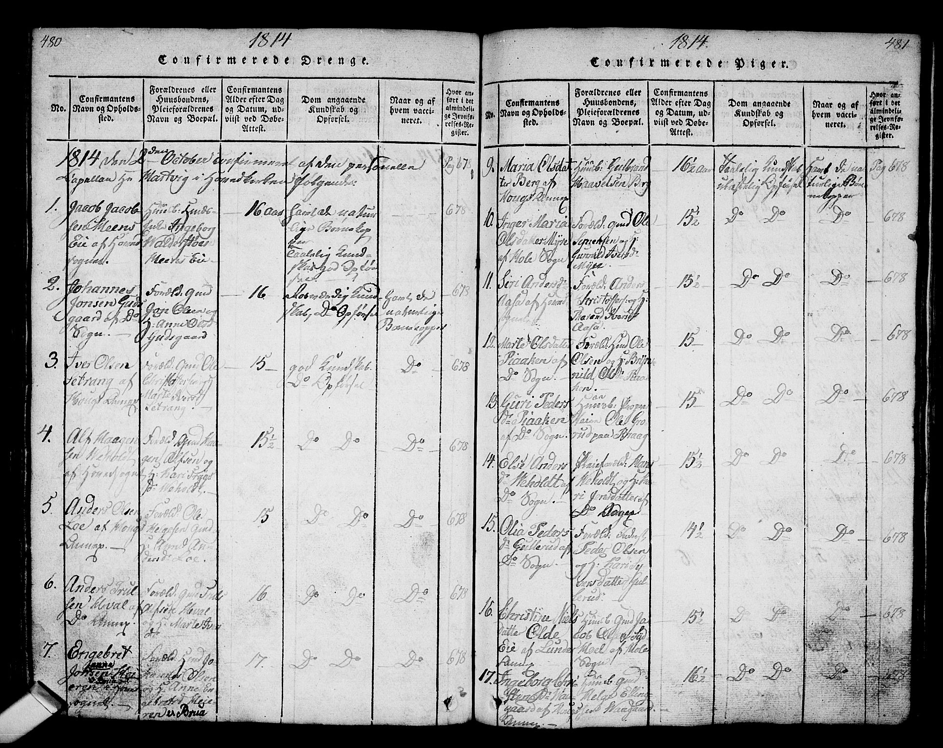 Norderhov kirkebøker, AV/SAKO-A-237/G/Ga/L0002: Parish register (copy) no. I 2, 1814-1867, p. 480-481