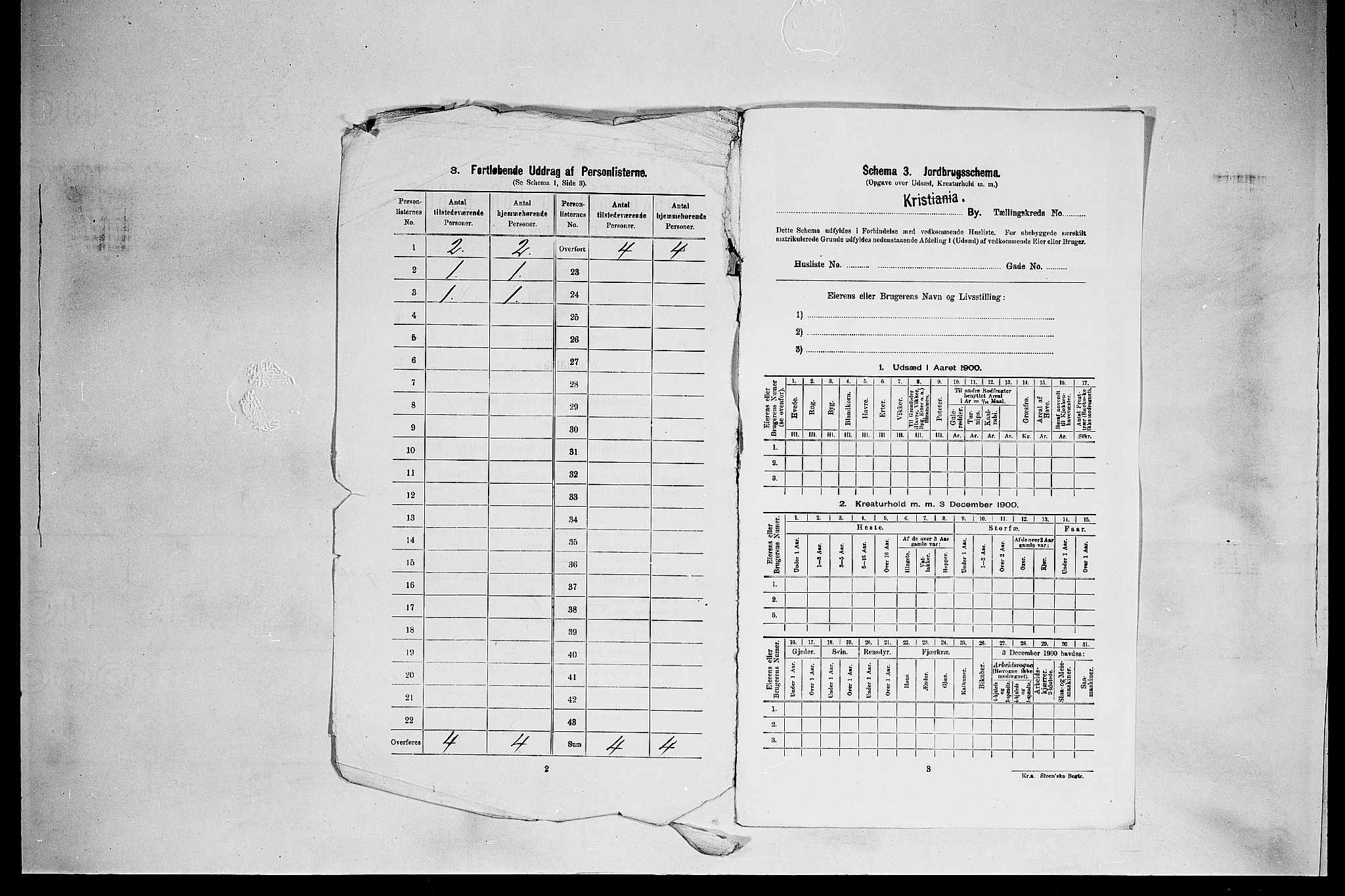 SAO, 1900 census for Kristiania, 1900, p. 24313