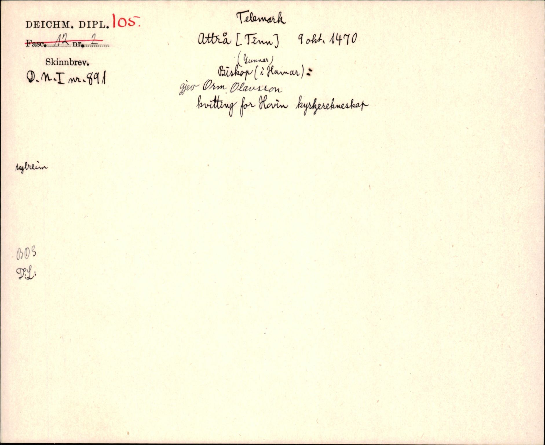 Riksarkivets diplomsamling, AV/RA-EA-5965/F35/F35j/L0001: Regestsedler: Deichmanske diplomer nr. 1-450, p. 219