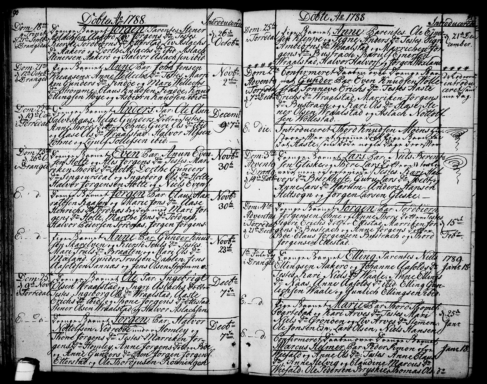 Drangedal kirkebøker, SAKO/A-258/F/Fa/L0003: Parish register (official) no. 3, 1768-1814, p. 90-91