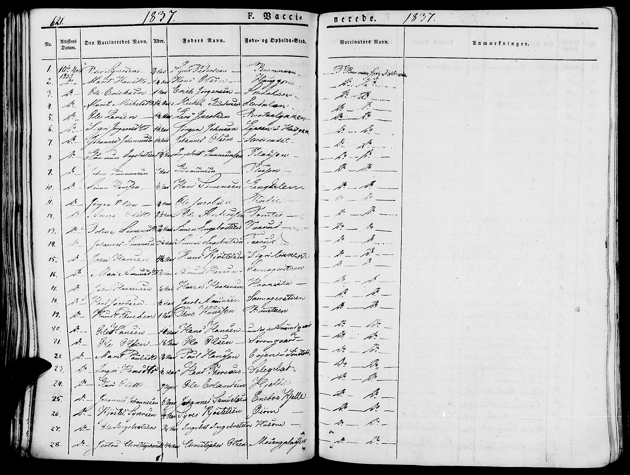 Lesja prestekontor, SAH/PREST-068/H/Ha/Haa/L0005: Parish register (official) no. 5, 1830-1842, p. 621