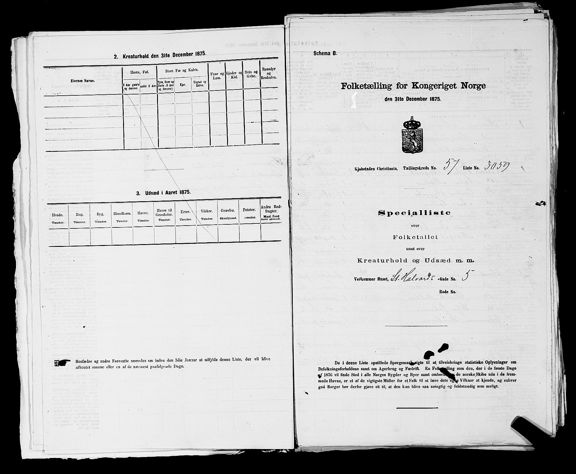 RA, 1875 census for 0301 Kristiania, 1875, p. 8543