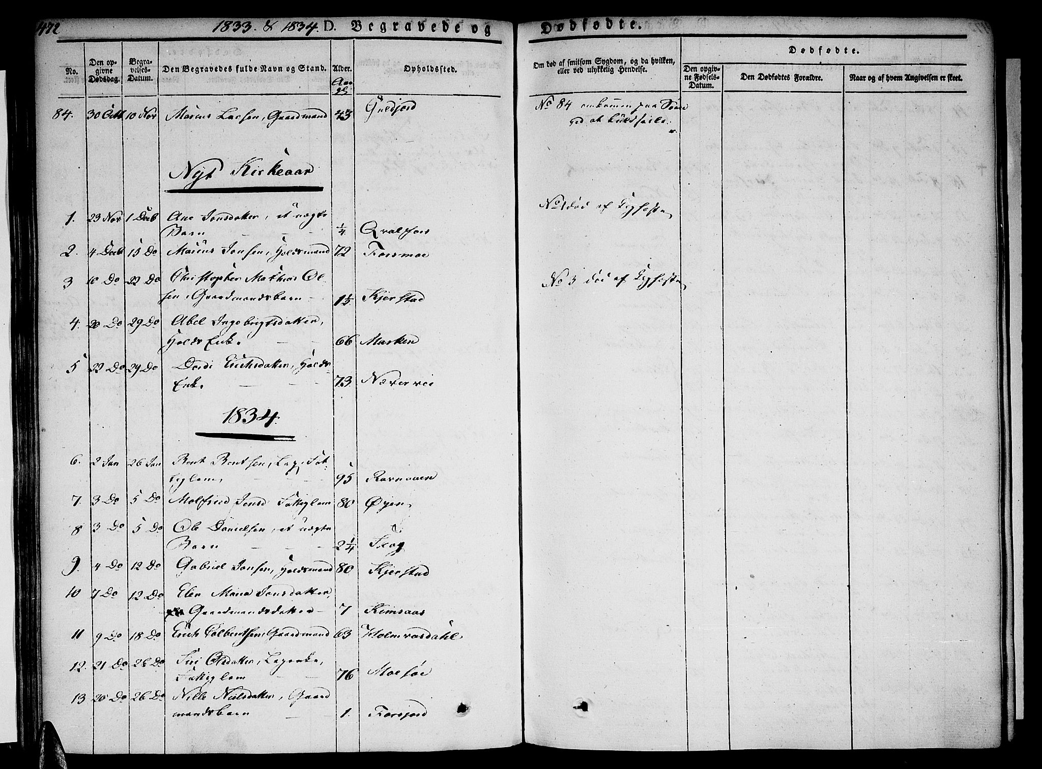 Ministerialprotokoller, klokkerbøker og fødselsregistre - Nordland, AV/SAT-A-1459/820/L0290: Parish register (official) no. 820A11, 1826-1845, p. 472