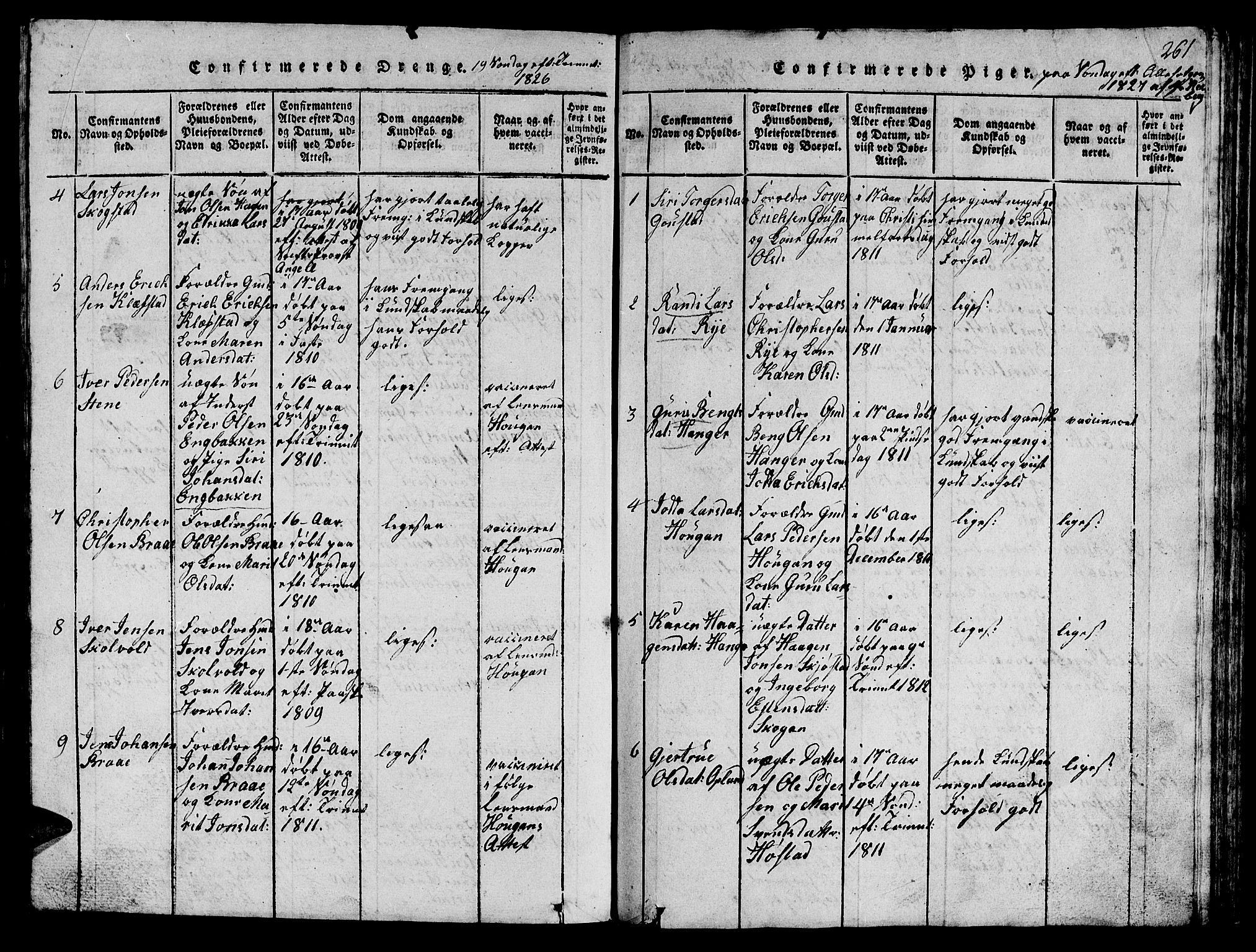 Ministerialprotokoller, klokkerbøker og fødselsregistre - Sør-Trøndelag, SAT/A-1456/612/L0385: Parish register (copy) no. 612C01, 1816-1845, p. 261